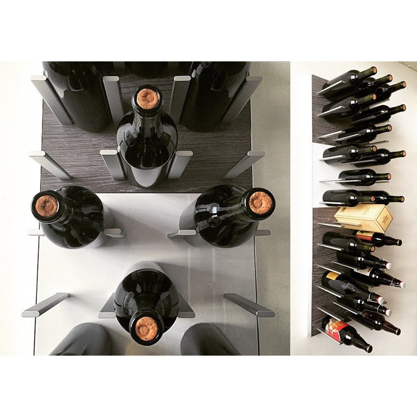 9 bottle wall mounted wine rack