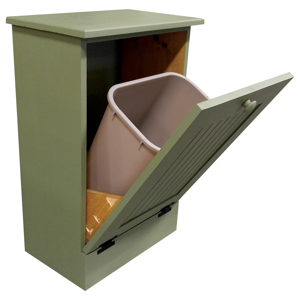 SawdustCity 7Gal. Wood Trash Bin & Reviews Wayfair