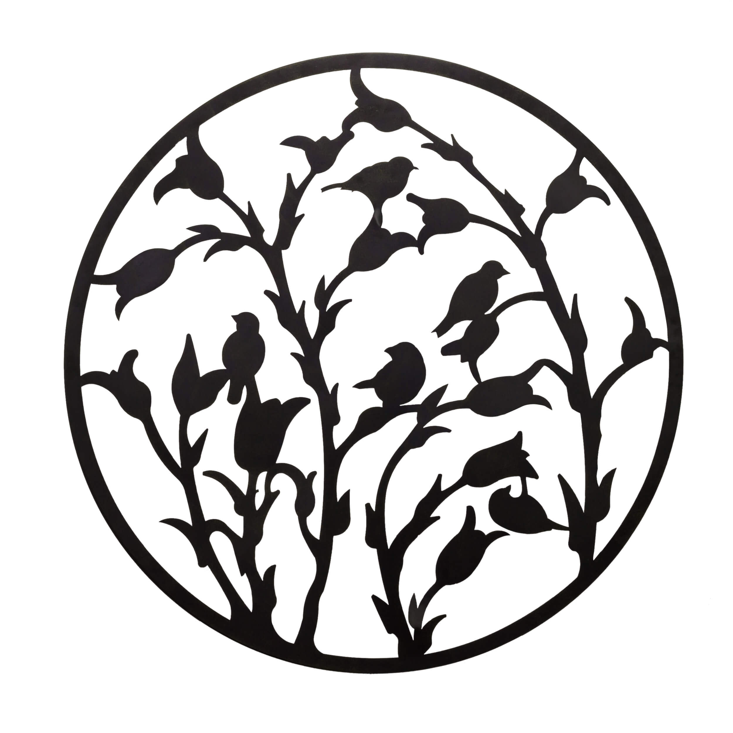 Abstract Flowers and Birds Metal Wall Décor Wayfair