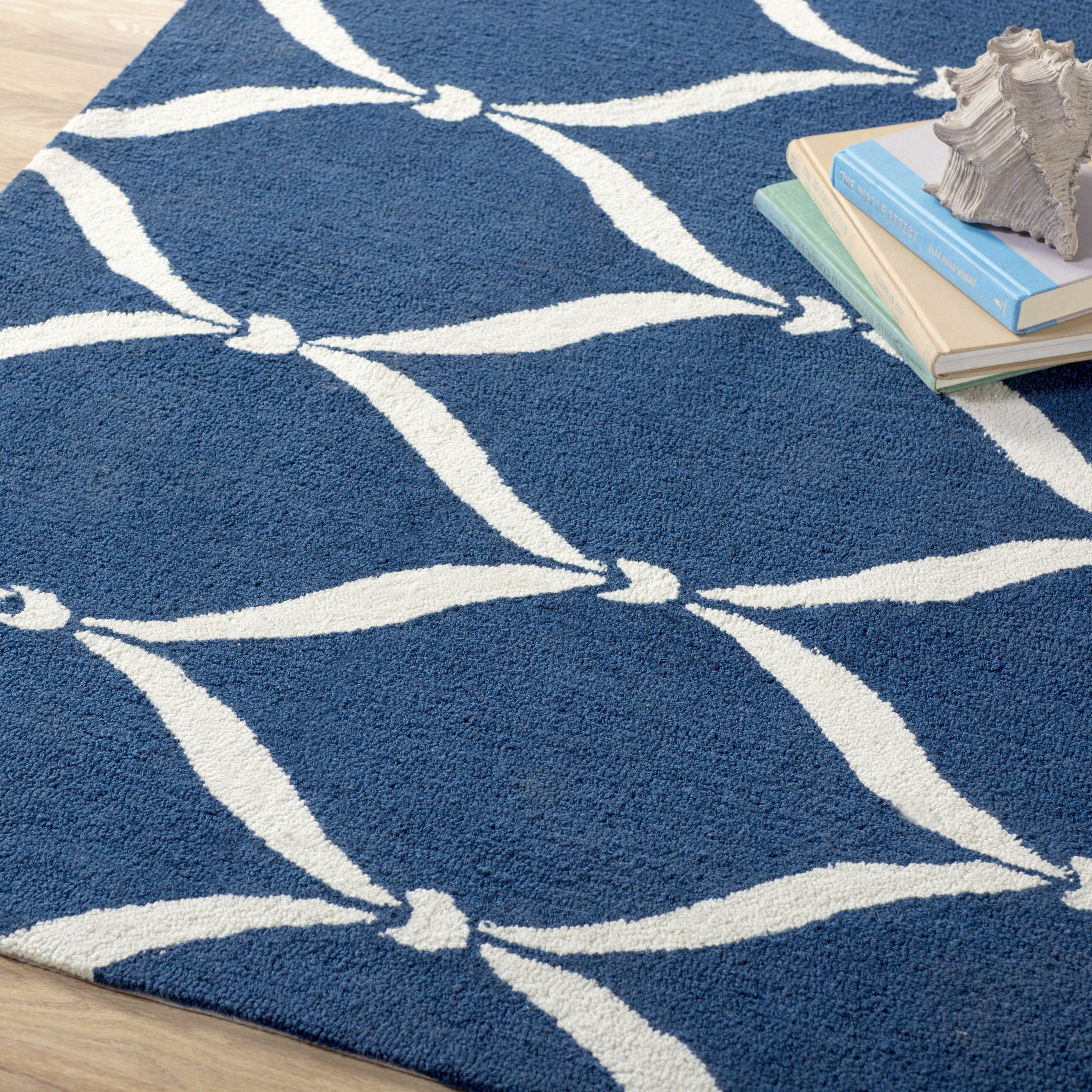 Navy & Ivory Area Rug Wayfair