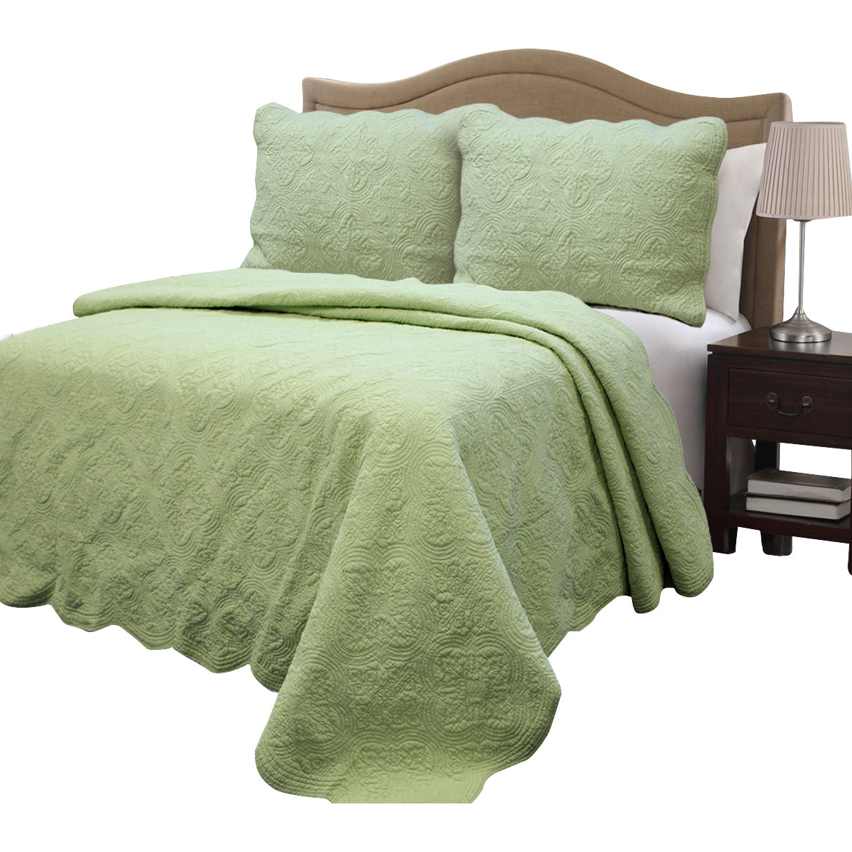 Cozy Line Home Fashion Blantyre Scalloped Edge Quilt Set & Reviews Wayfair