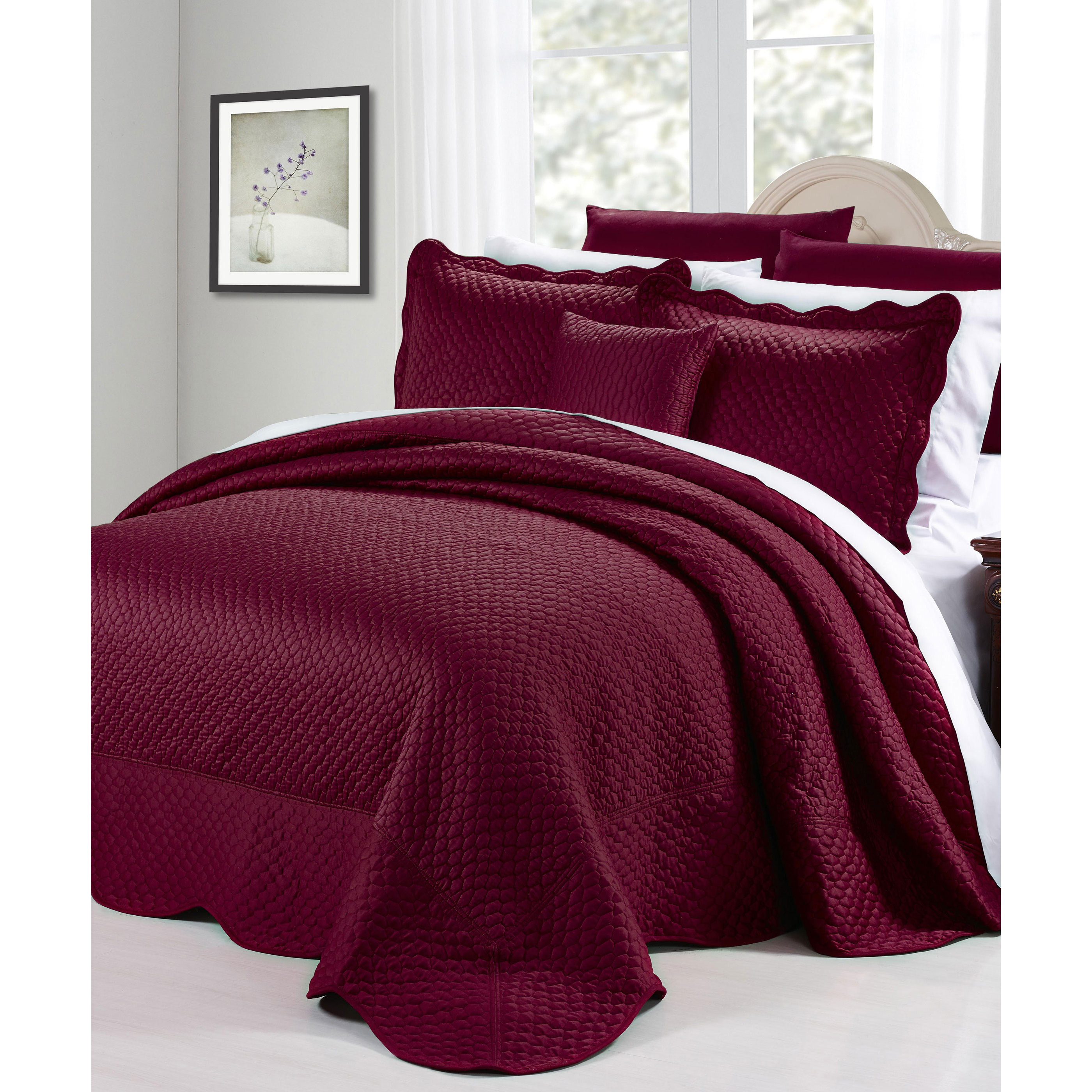 Serenta Matte Satin 4 Piece Bedspread Set & Reviews Wayfair