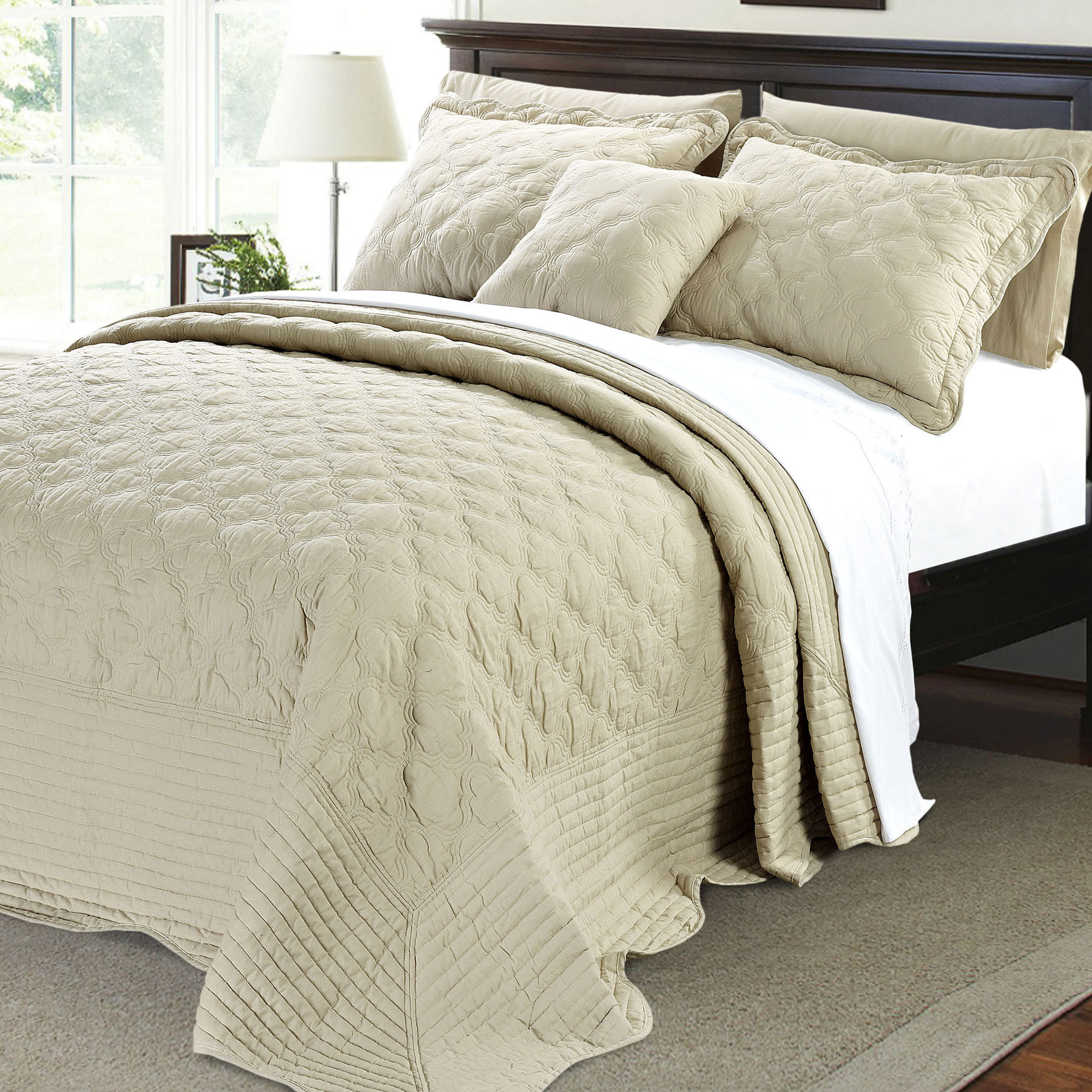 Serenta 4 Piece Quilted Cotton Bedspread Set & Reviews Wayfair