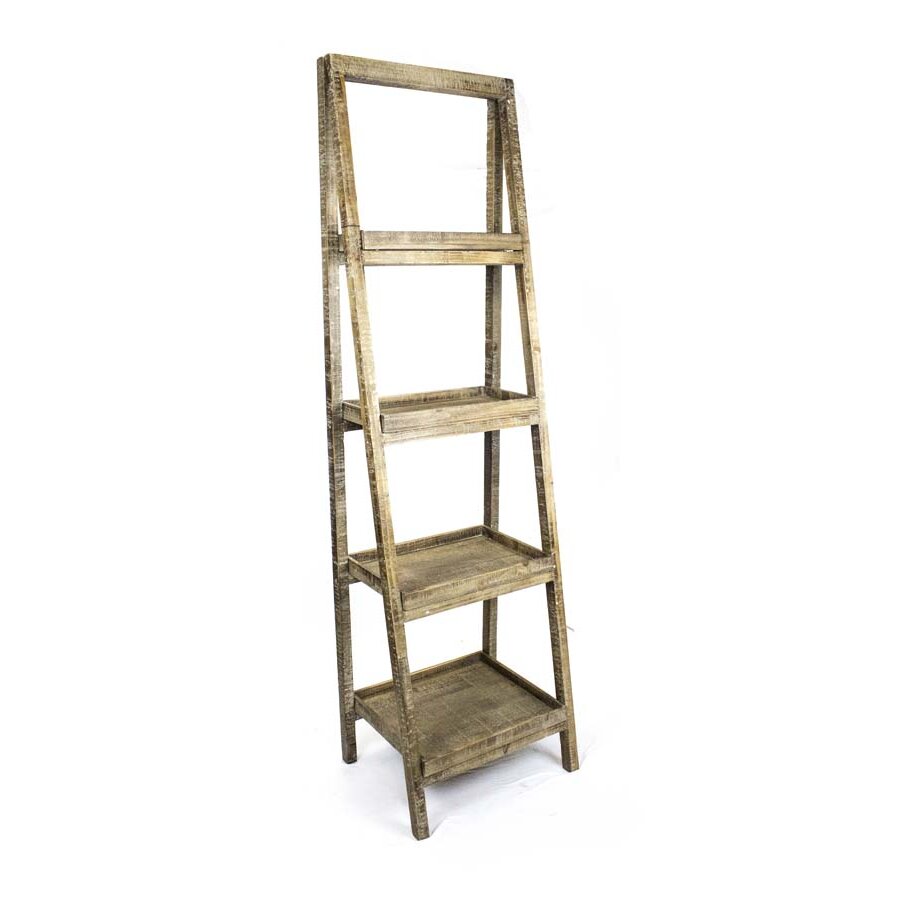 Wood Ladder 71 Leaning Bookcase Wayfair   70.75 Wood Ladder Shelf 11542 