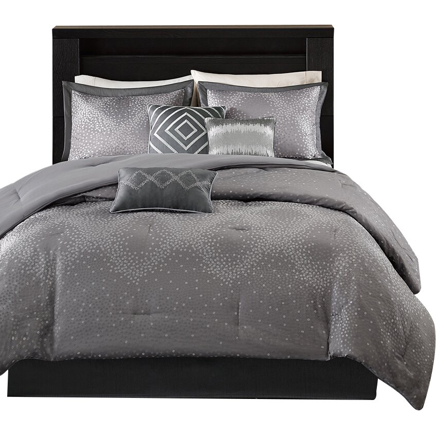 quinn 7 piece comforter set black