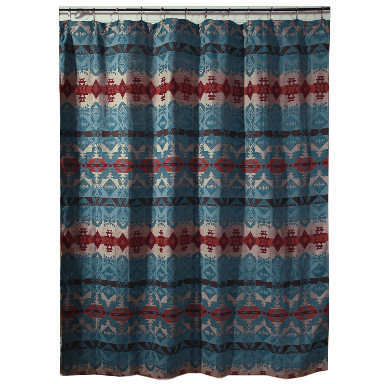 Turquoise Chamarrow Southwest Western Rustic Shower Curtain Wayfair