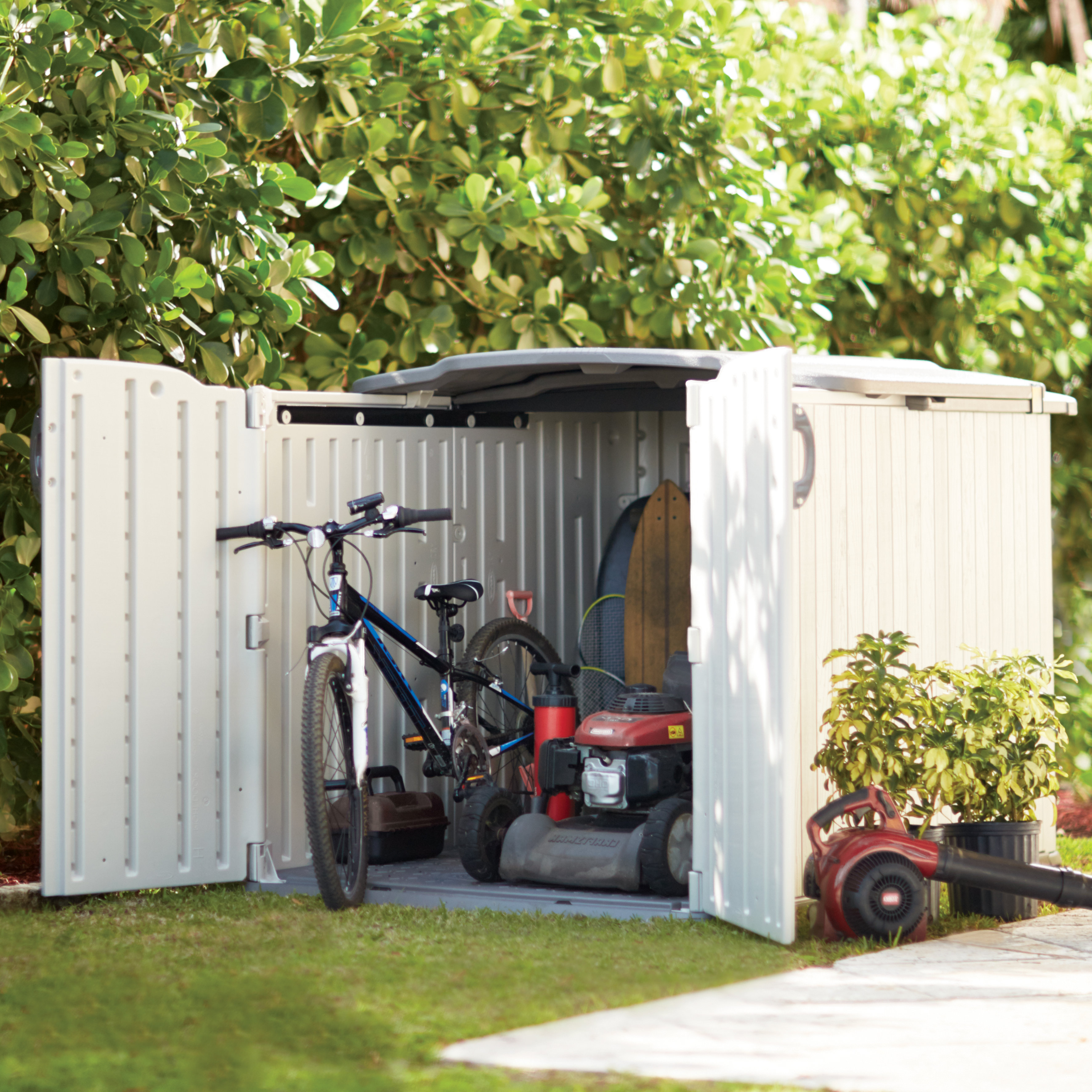 Symple Stuff 5 Ft. W x 7 Ft. D Plastic Storage Shed & Reviews | Wayfair