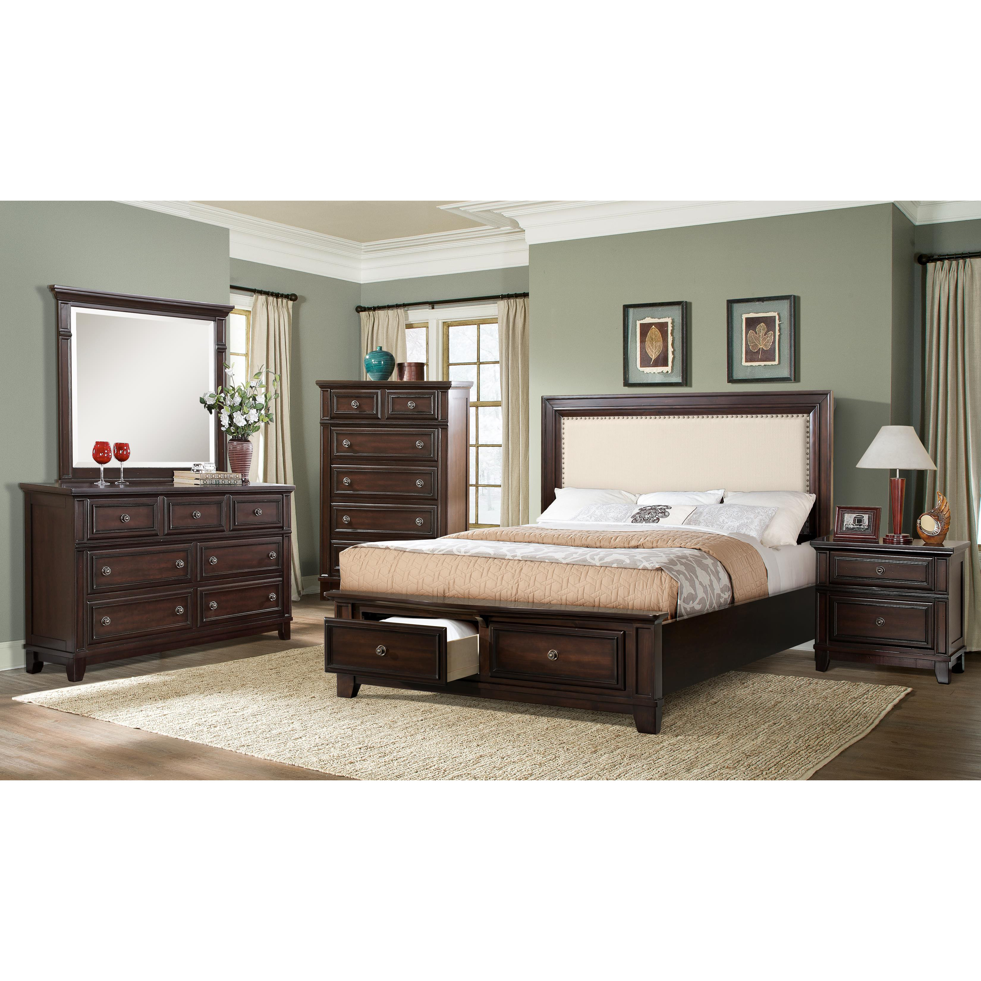 Picket House Furnishings Harwich Upholstered Storage Platform Bed