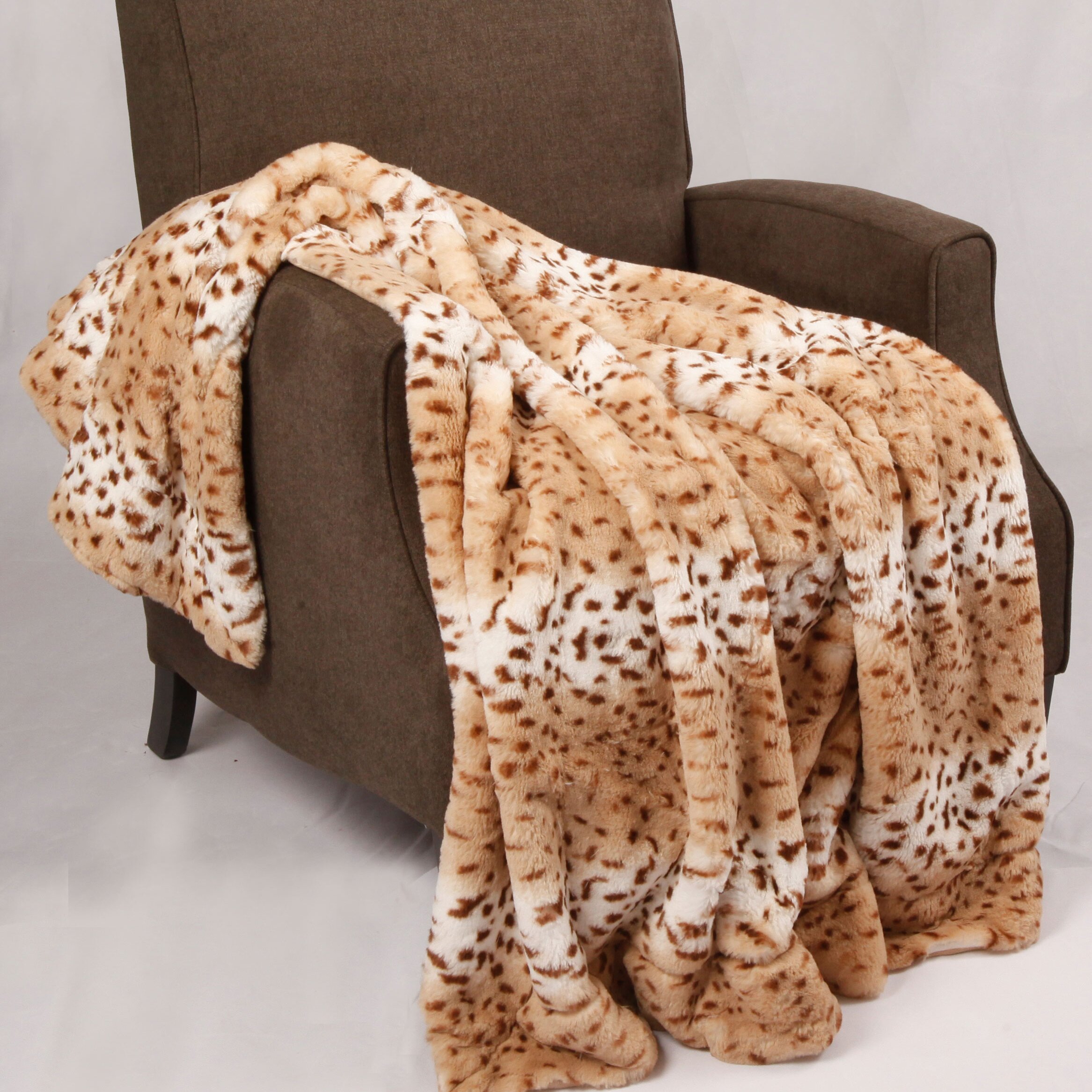 Natural Animal Faux Fur Throw Blanket | Wayfair