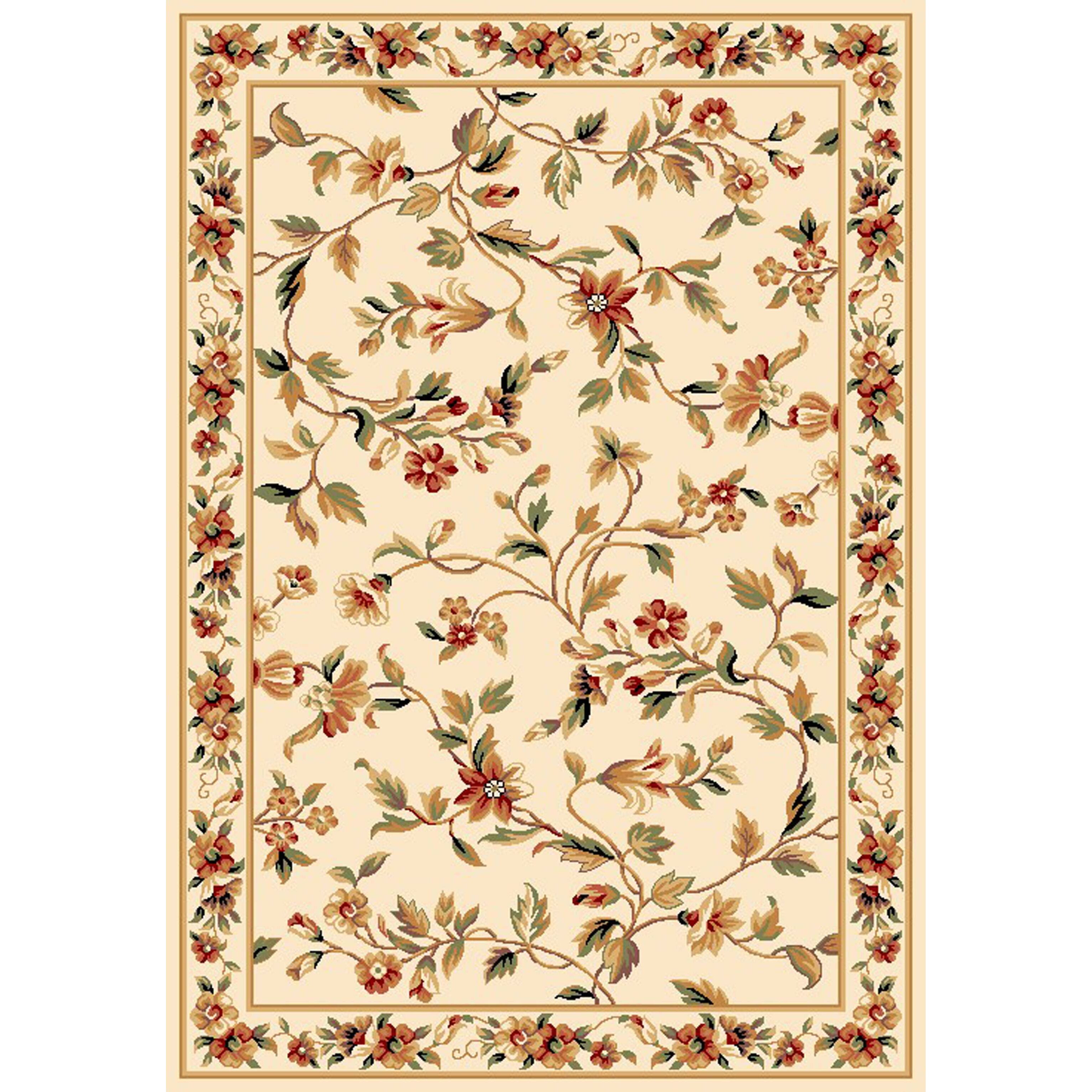 Cambridge Ivory Floral Area Rug Wayfair