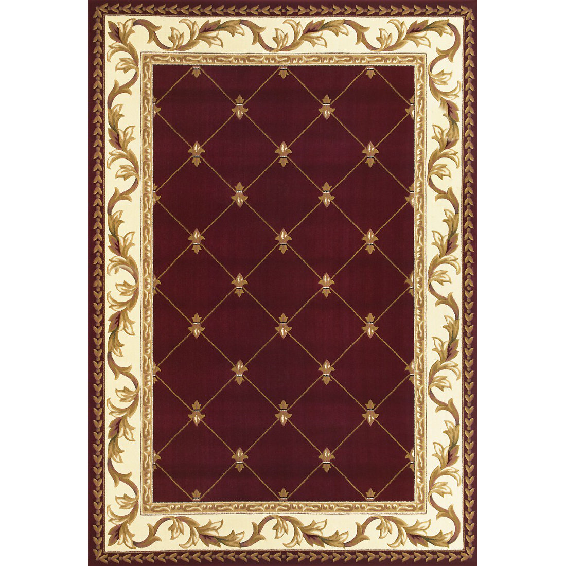 KAS Rugs Corinthian Fleur De Lis Red Area Rug & Reviews Wayfair