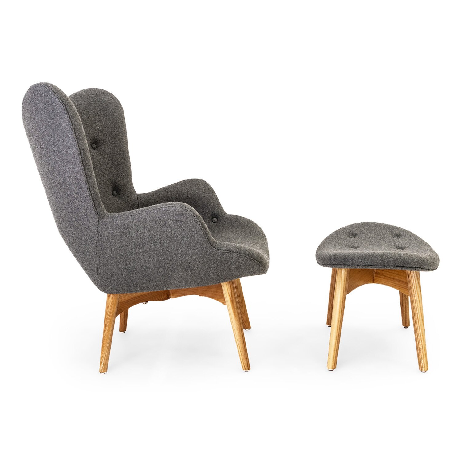 Contour Grant Featherston Wing Arm Chair and Ottoman | Wayfair