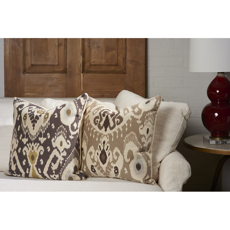Vesper Lane Ikat Designer Filled Woven Throw Pillow & Reviews Wayfair