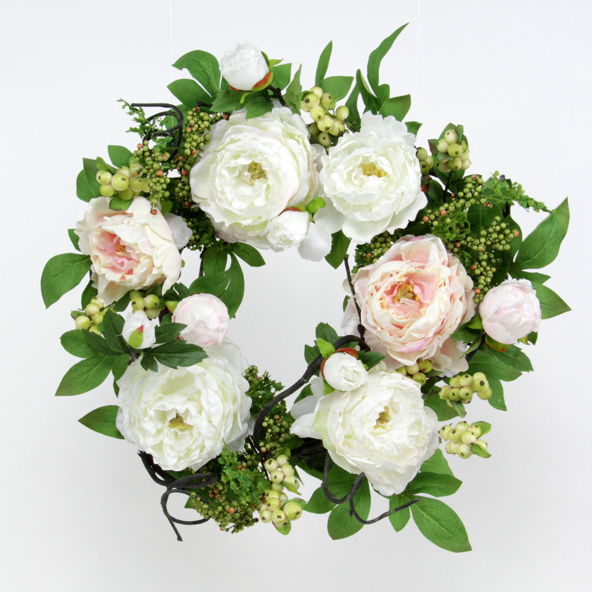Blossom 20" Peony Wreath Wayfair