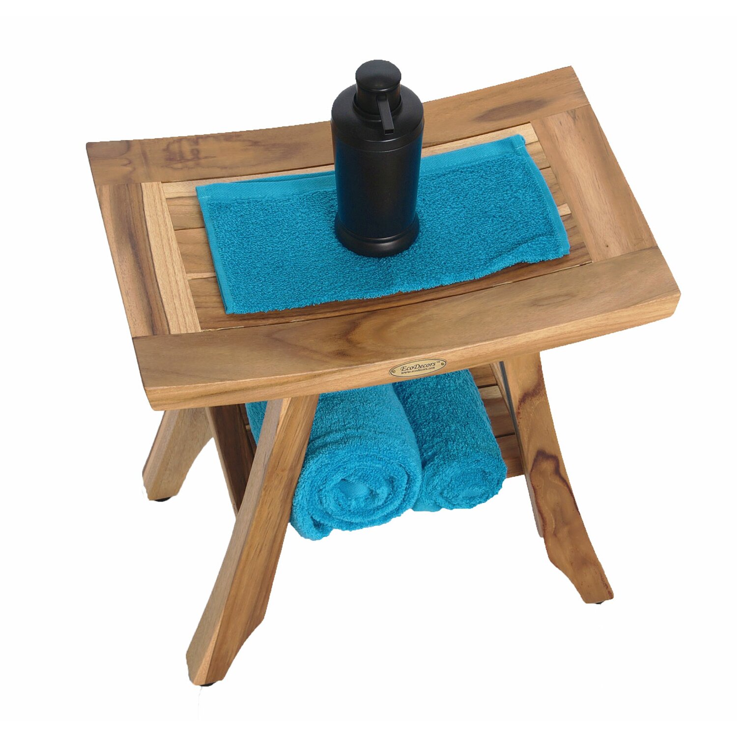 EcoDecors Satori Teak Free Standing Shower Bench & Reviews | Wayfair