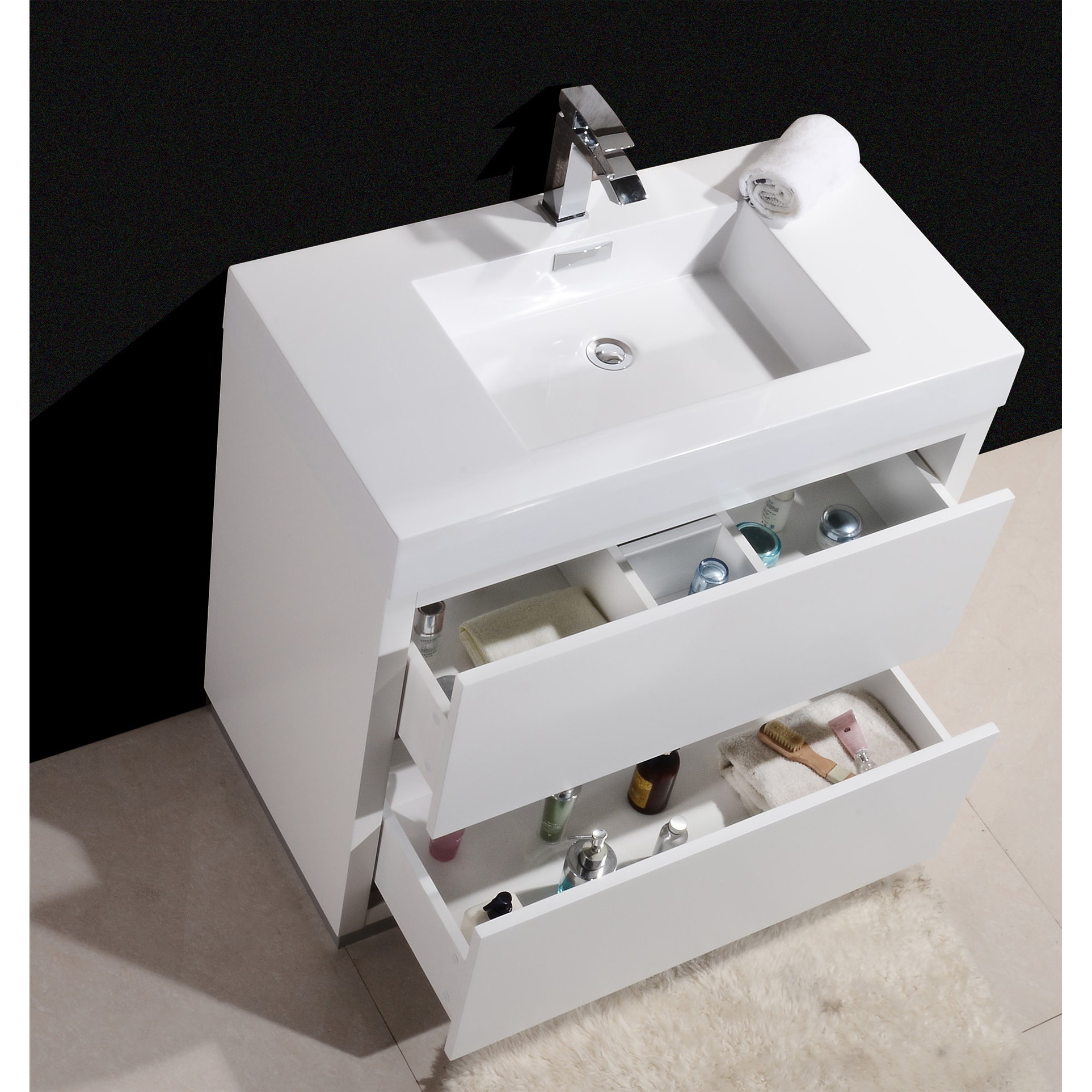 Bliss 36" Single Free Standing Modern Bathroom Vanity Set Wayfair.ca