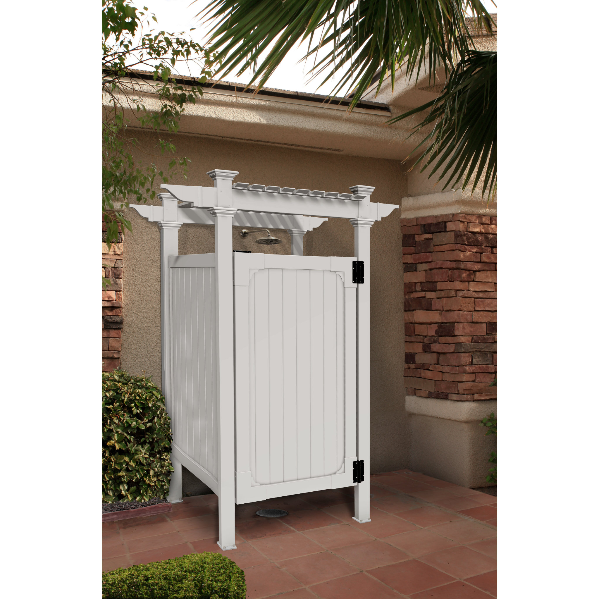 Zippity Outdoor Products Hampton Outdoor Vinyl Shower Kit & Reviews Wayfair