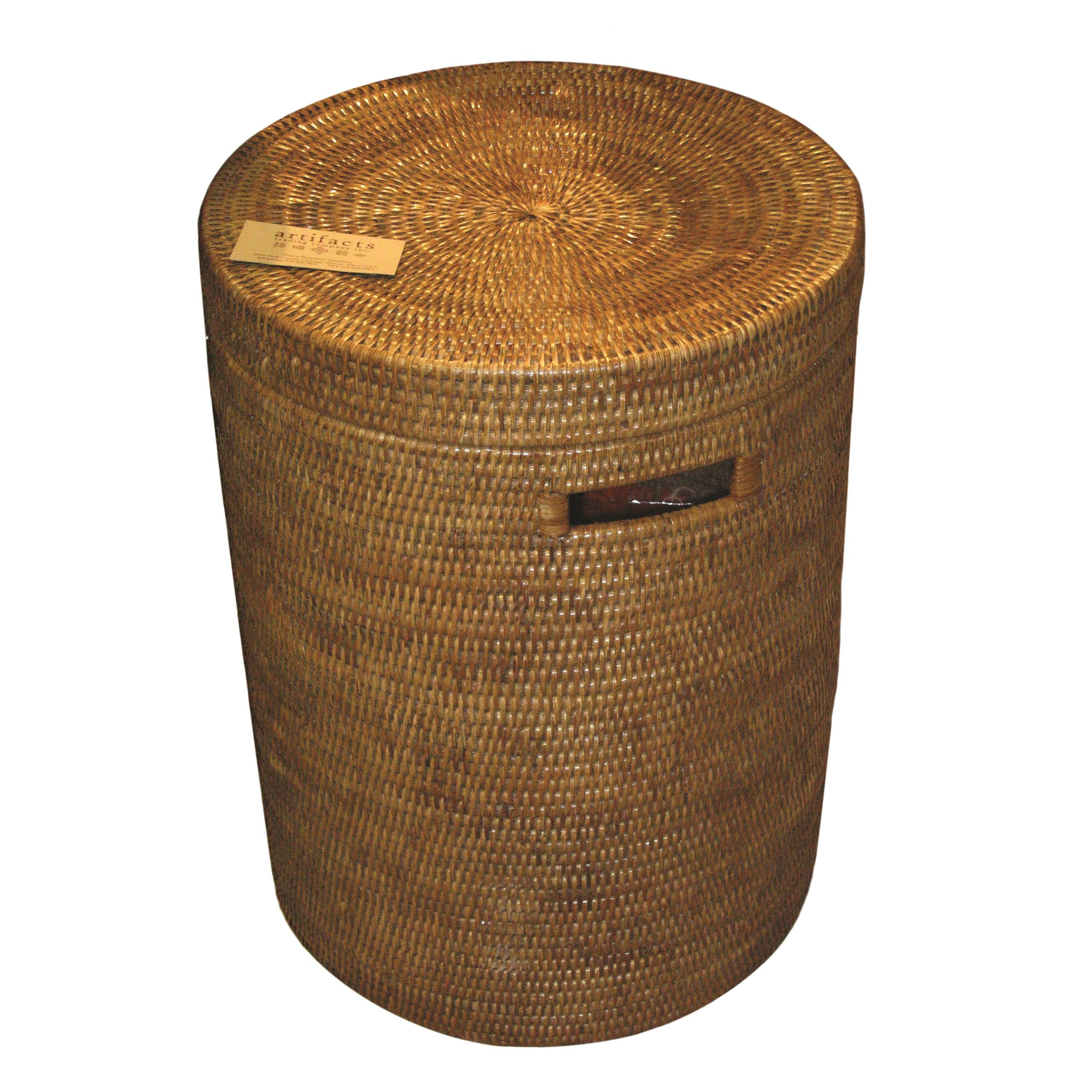 Rattan Round Hamper Wayfair