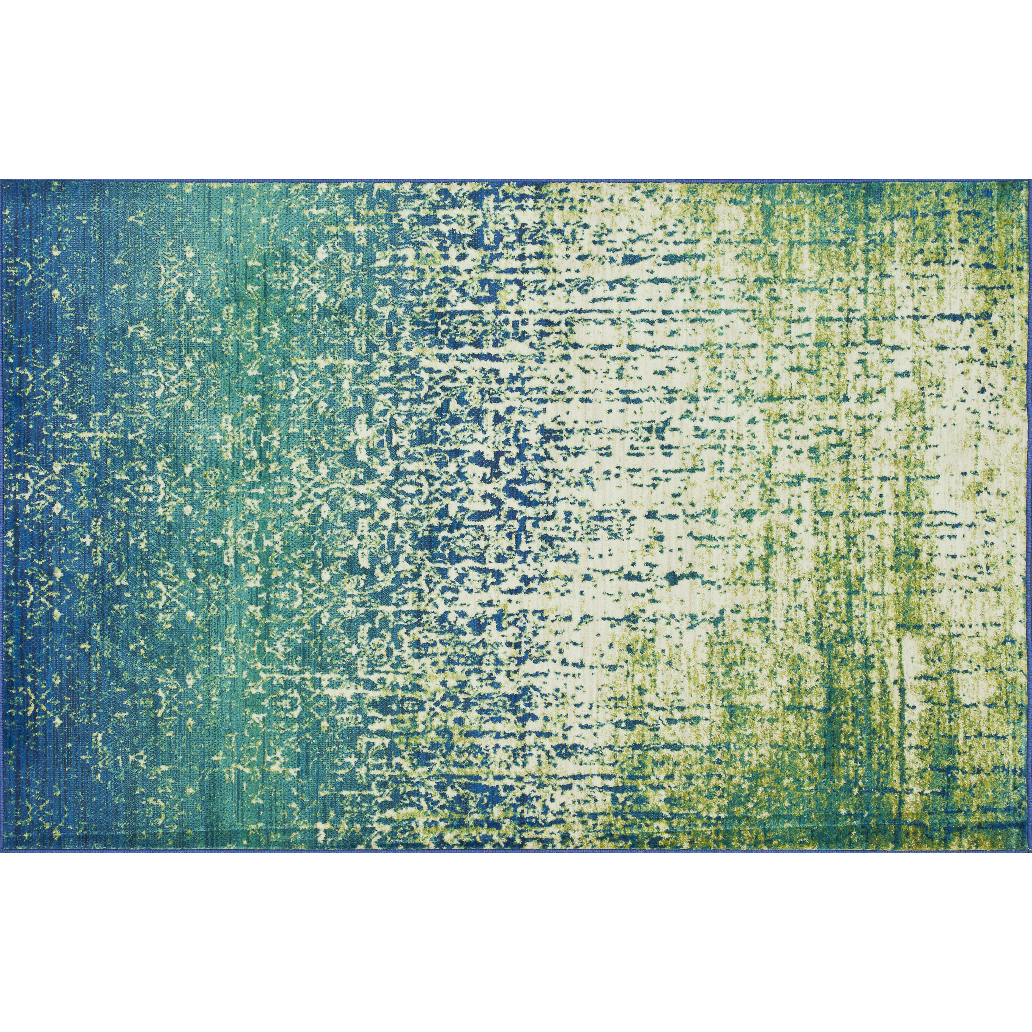 Blue Green Area Rug CNTC3276