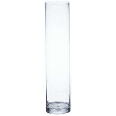 Handblown Tall Glass Cylinder Vase | Wayfair