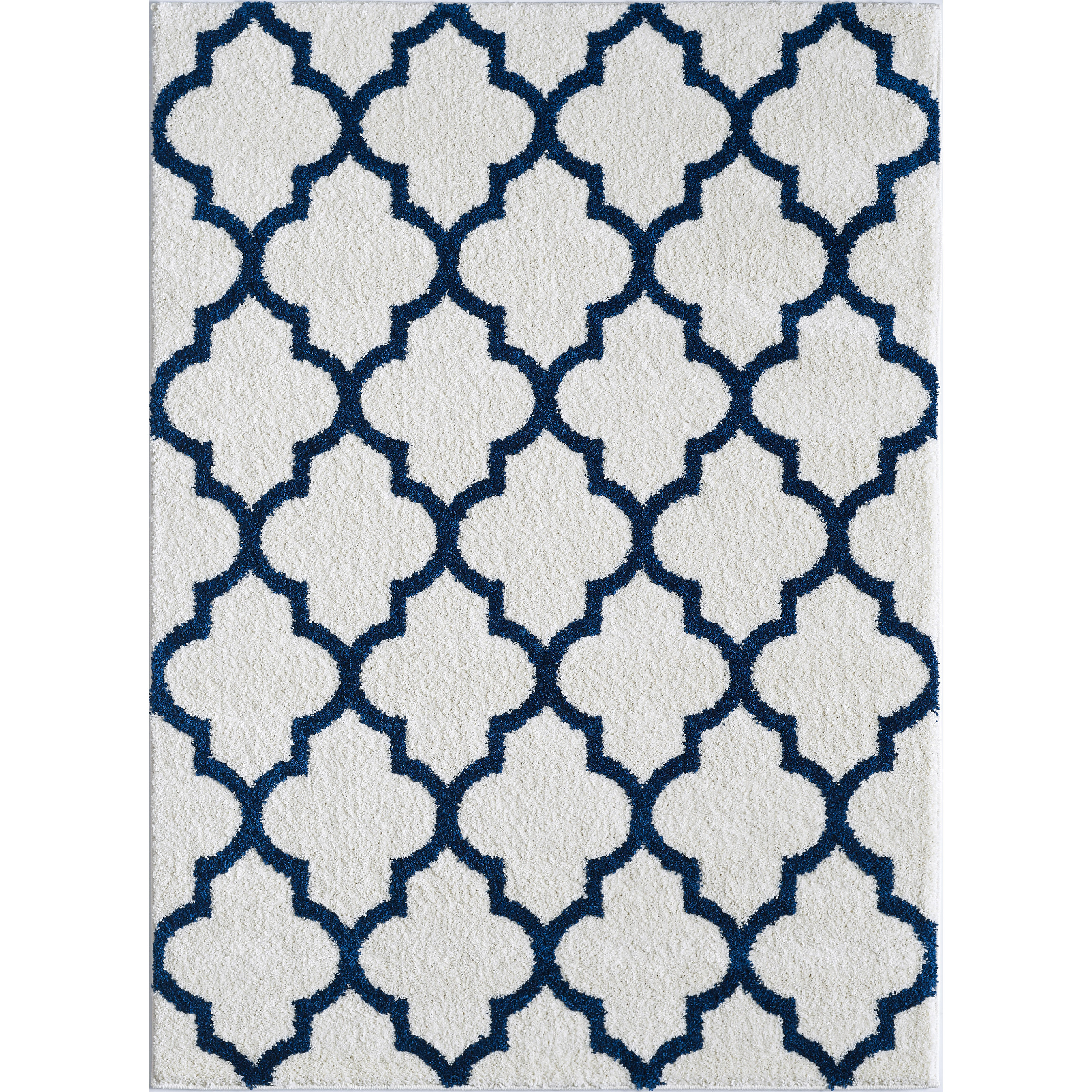 Wembley White/Navy Area Rug Wayfair