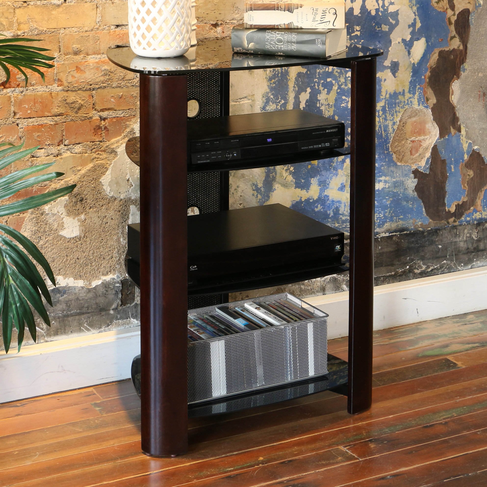 Latitude Run Audio Rack with Glass Shelves & Reviews Wayfair