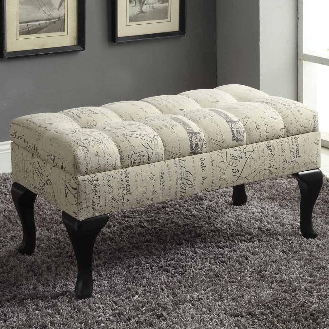 Upholstered Storage Ottoman | Wayfair