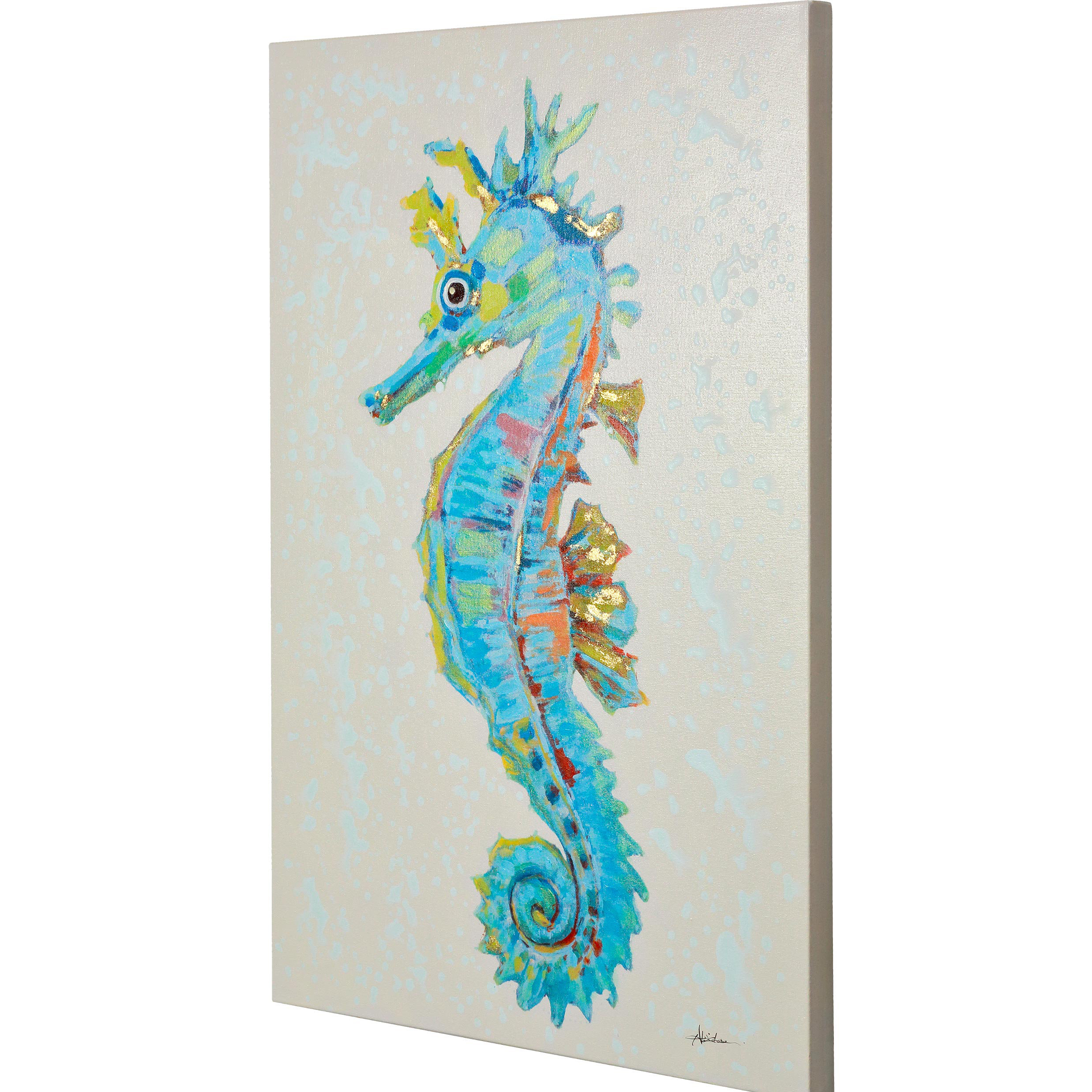 Seahorse Original Painting on Canvas Wayfair