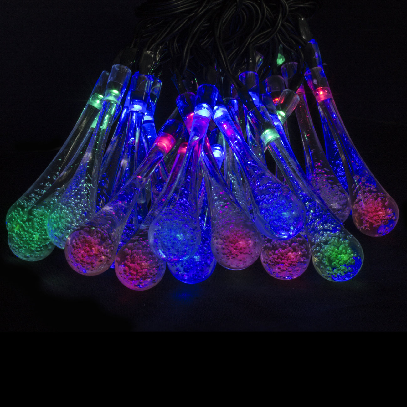Solar LED Water Drop String Christmas Light Wayfair