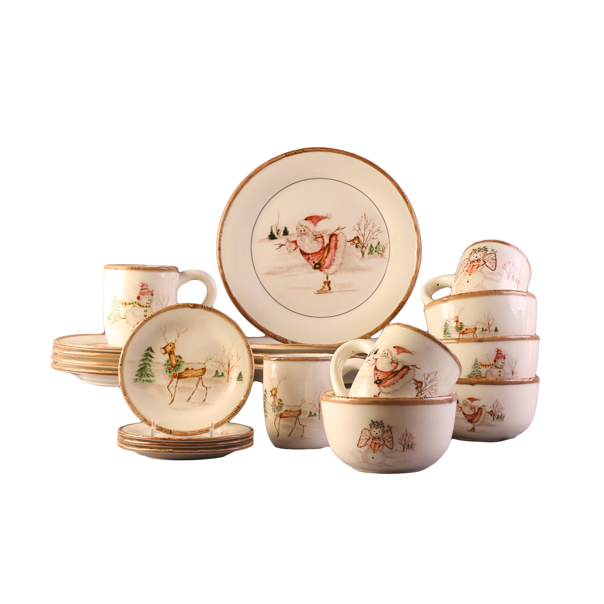 Christmas Twig 20 Piece Dinnerware Set  Wayfair