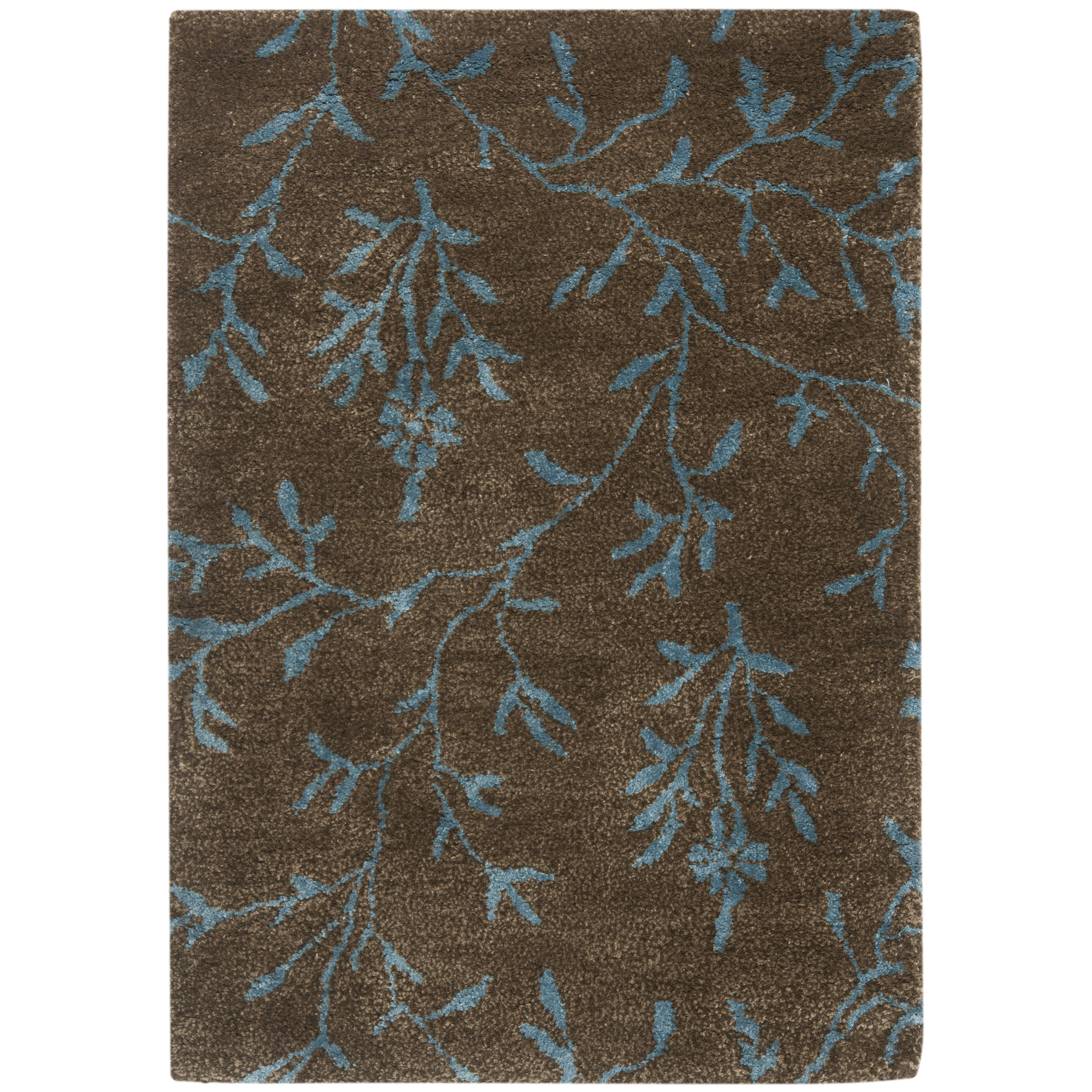 Soho Brown/Light Blue Area Rug Wayfair