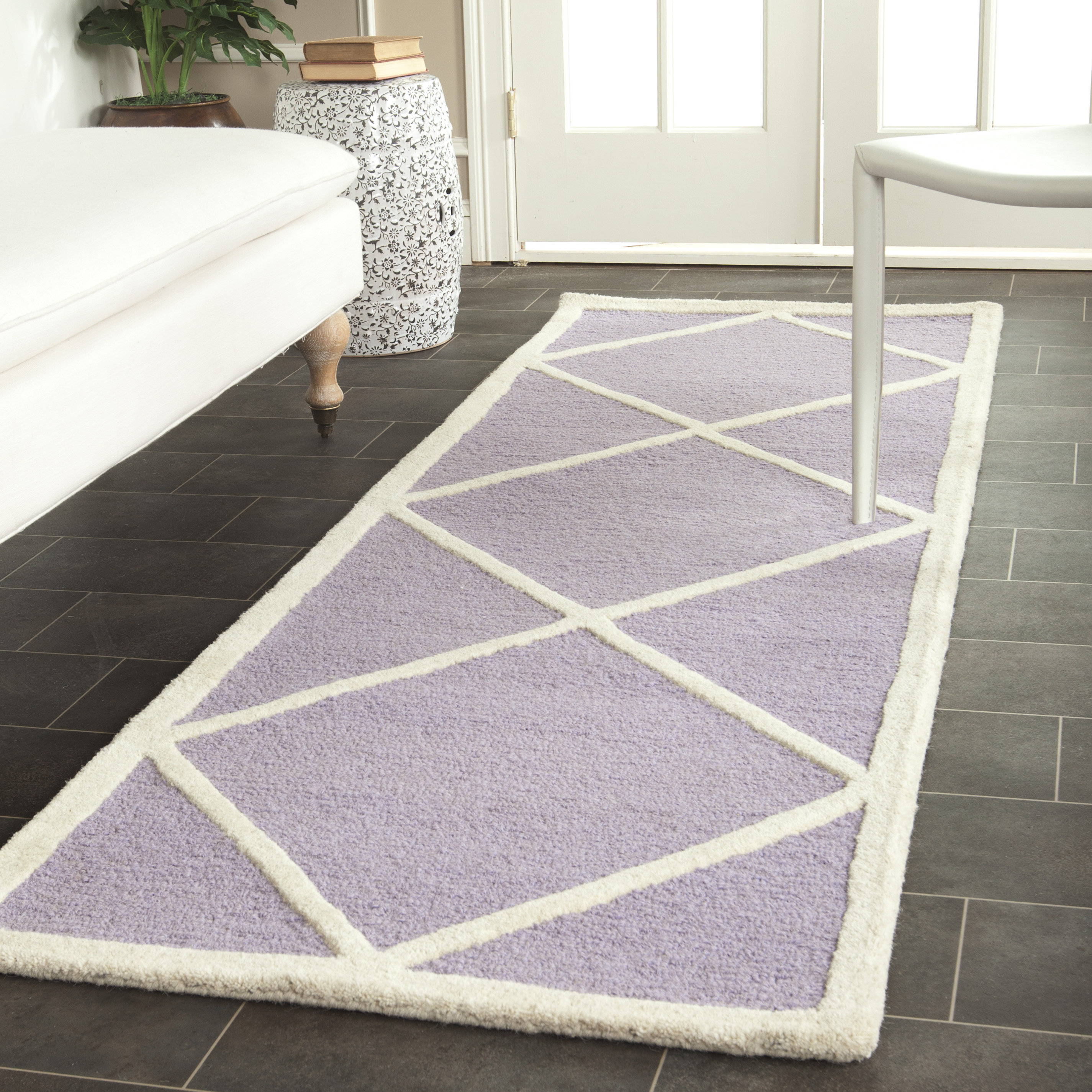 Cambridge Lavender/Ivory Area Rug Wayfair