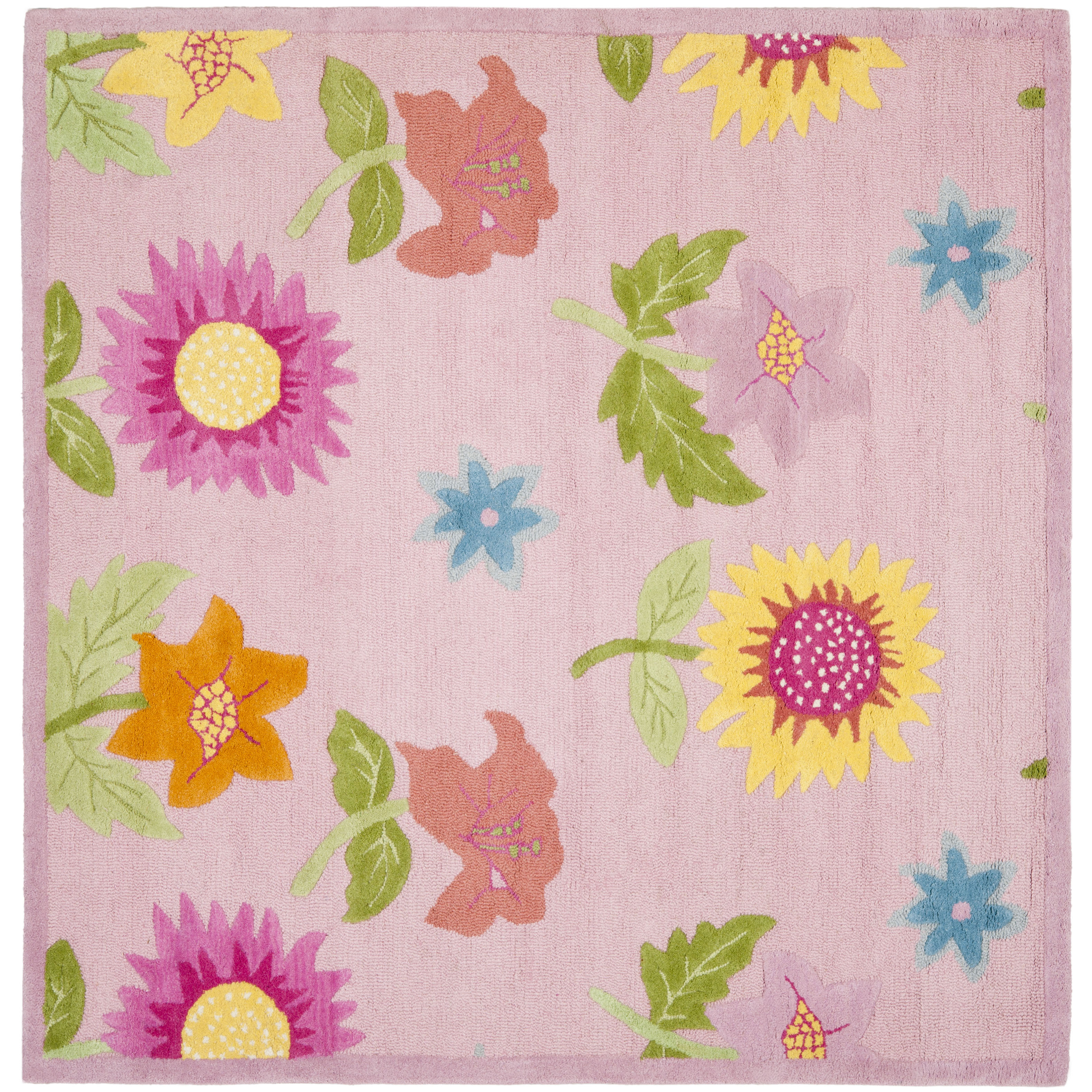 Safavieh Kids Pink Floral Area Rug & Reviews Wayfair