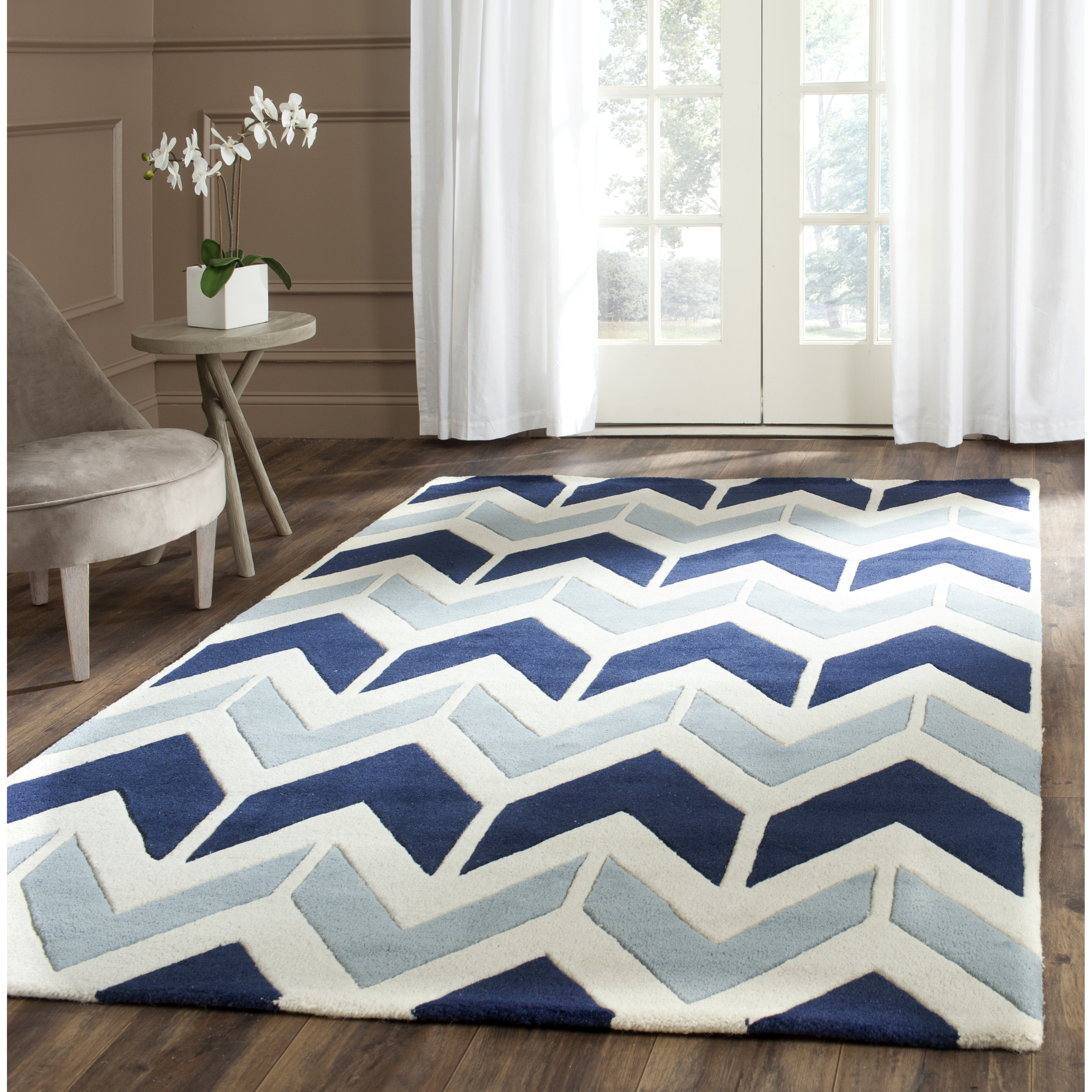 Safavieh Chatham Dark Blue / Light Blue Area Rug & Reviews Wayfair