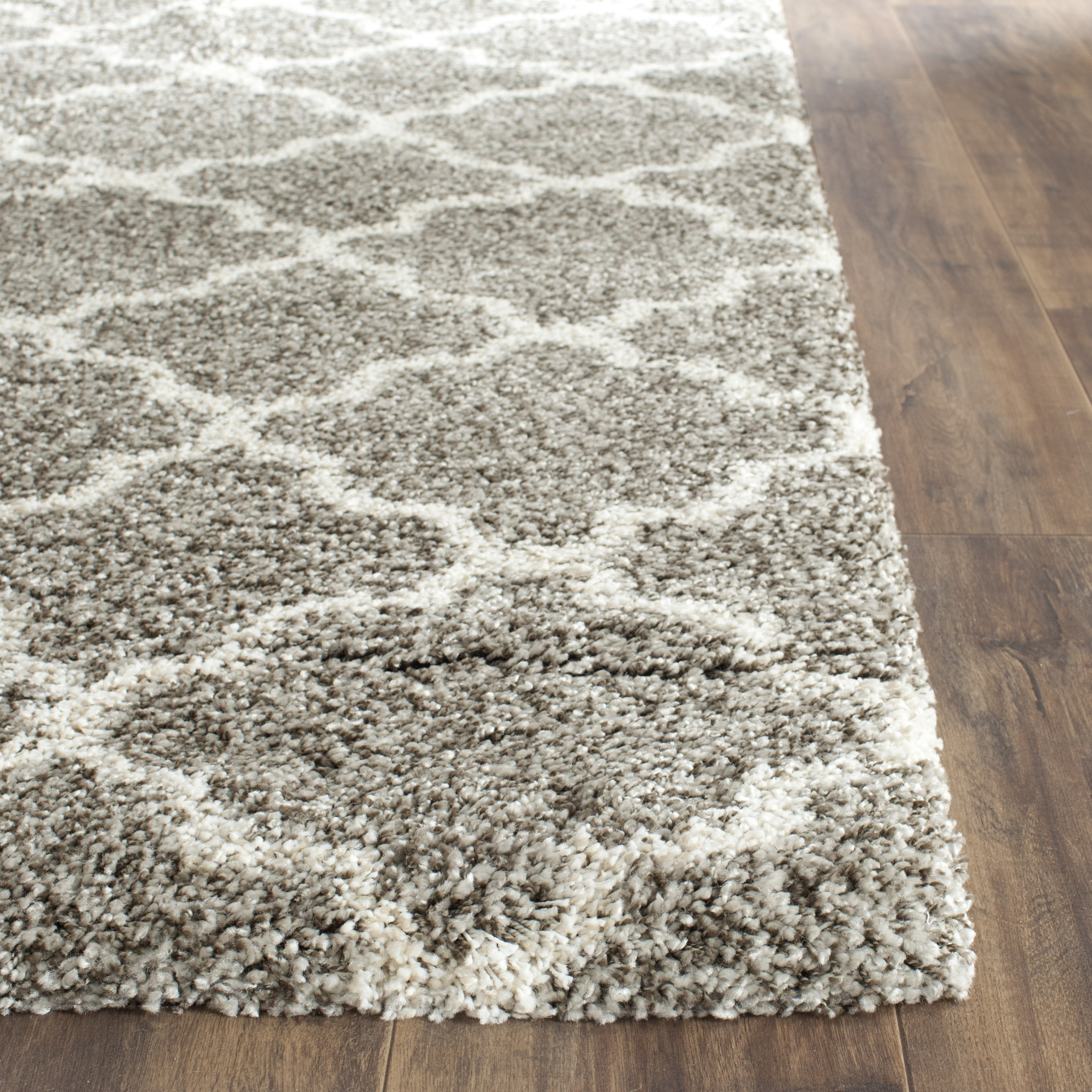 Hudson Shag Gray / Ivory Area Rug | Wayfair