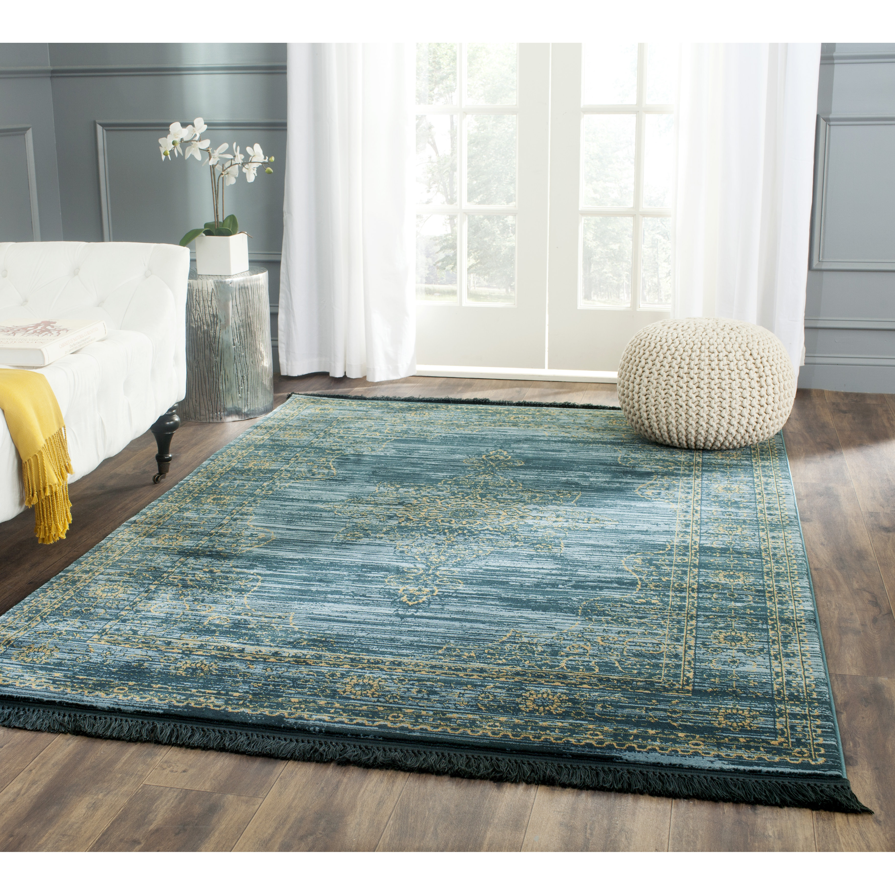 Safavieh Serenity Turquoise / Gold Area Rug & Reviews Wayfair