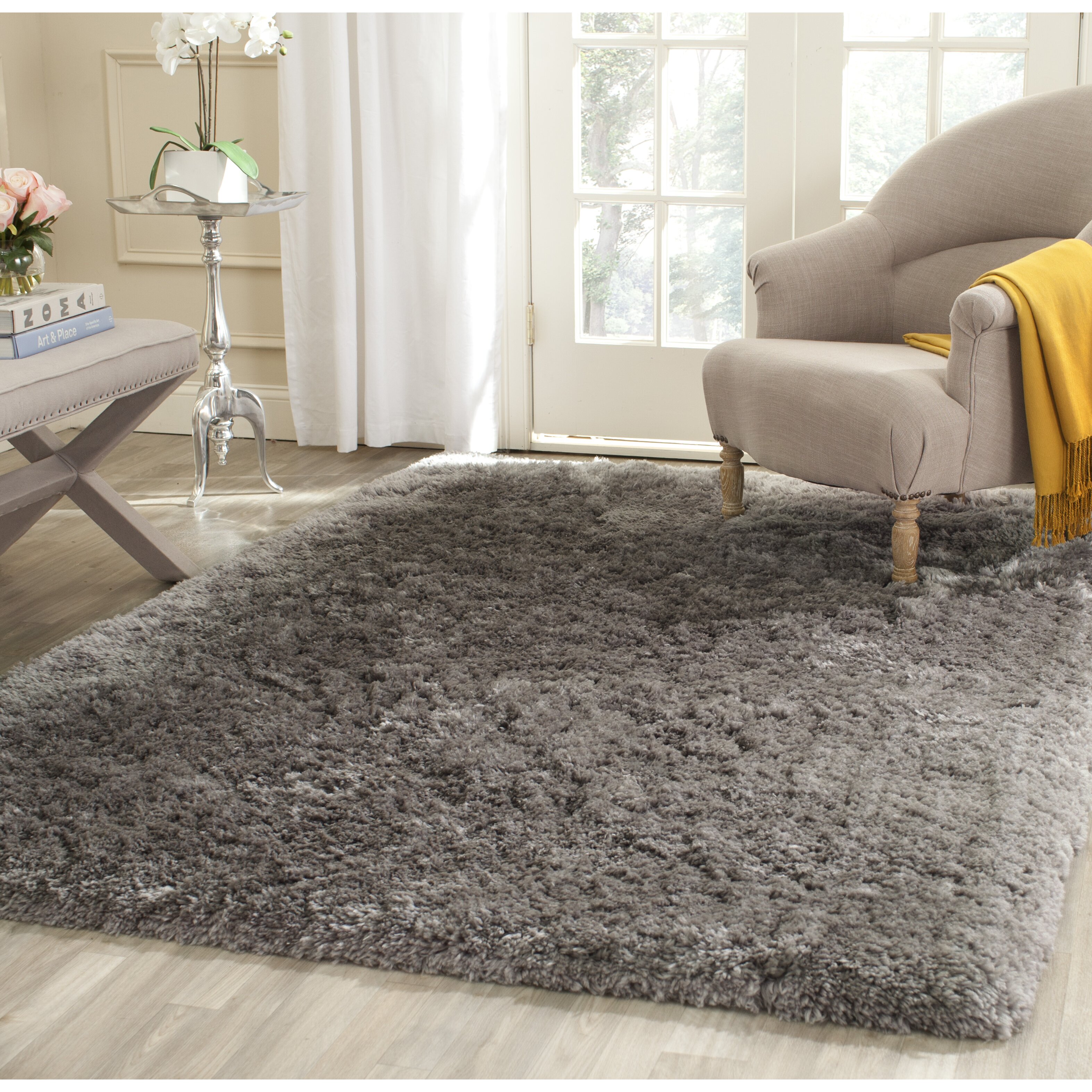 Artic Shag Grey Area Rug Wayfair