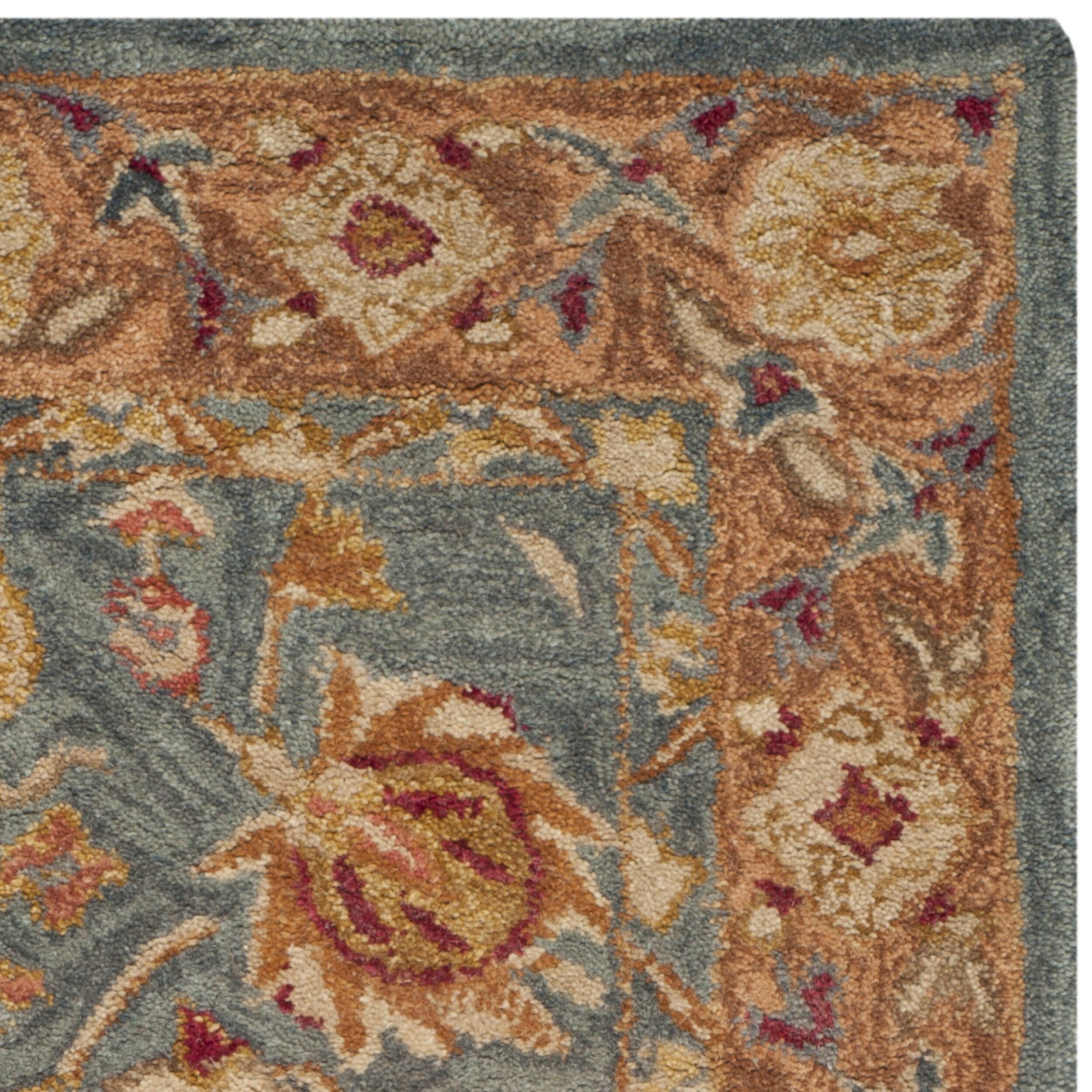 Taj Mahal Blue/Tan Area Rug | Wayfair