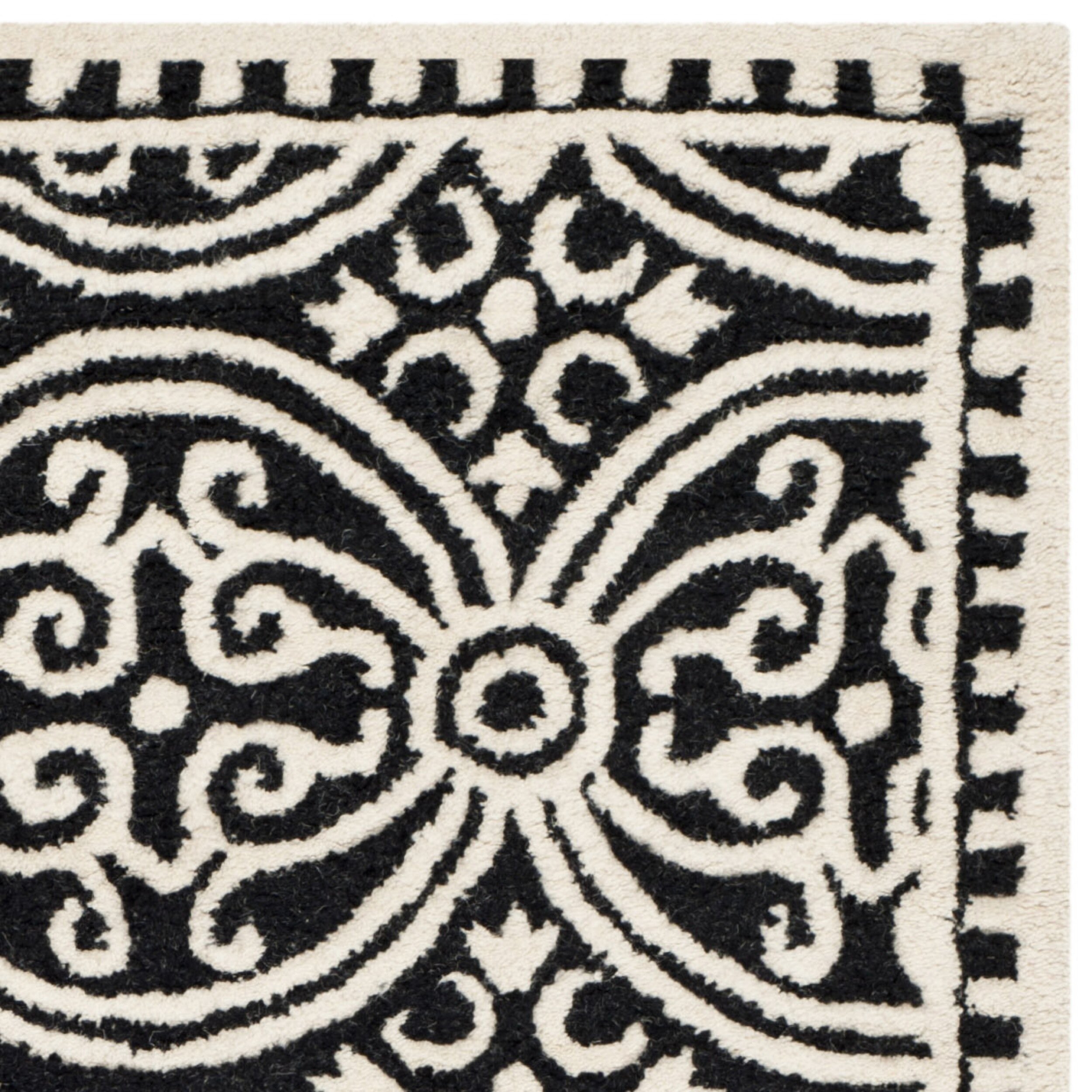 Cambridge Black/Ivory Area Rug Wayfair