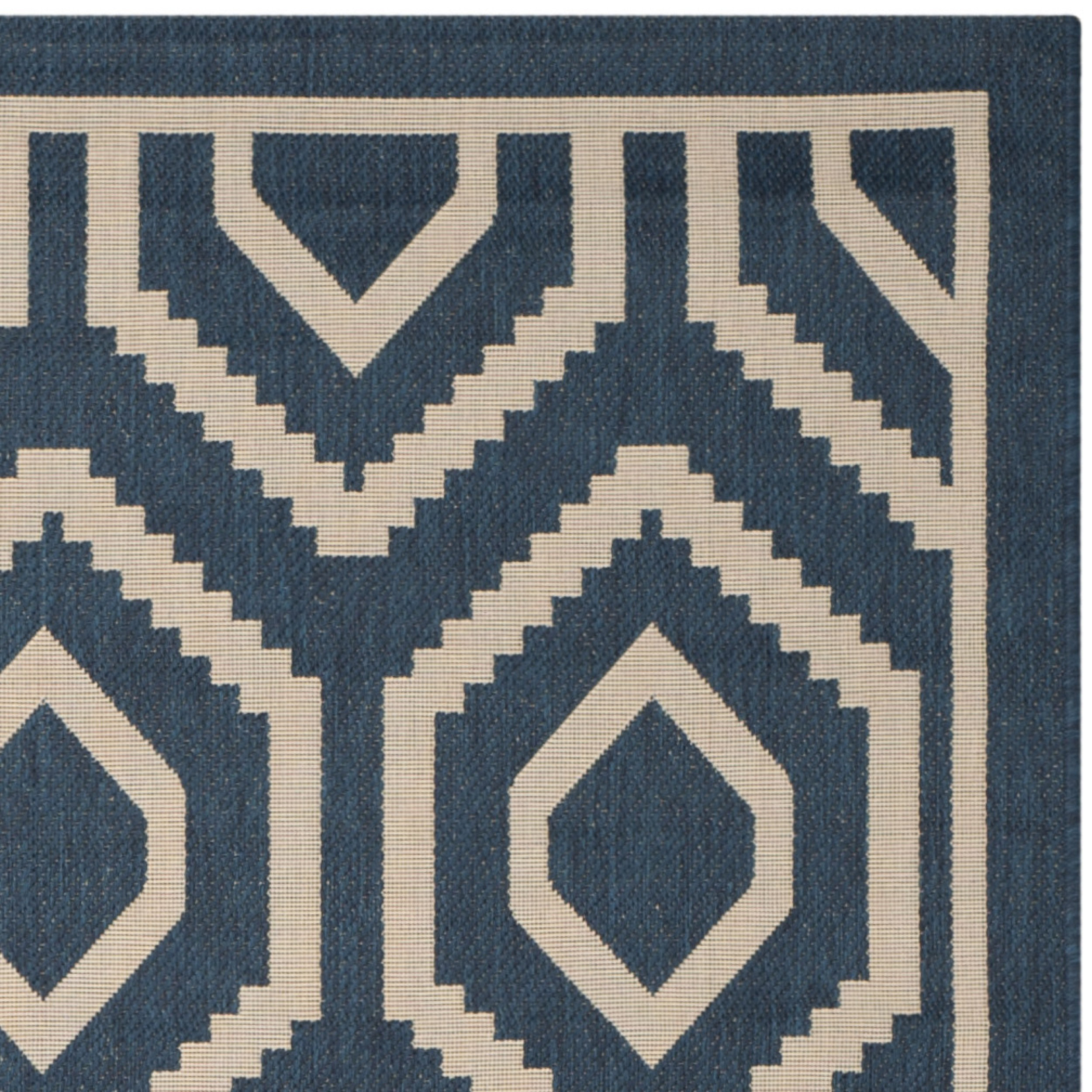 Safavieh Courtyard Navy/Beige Outdoor Rug & Reviews Wayfair