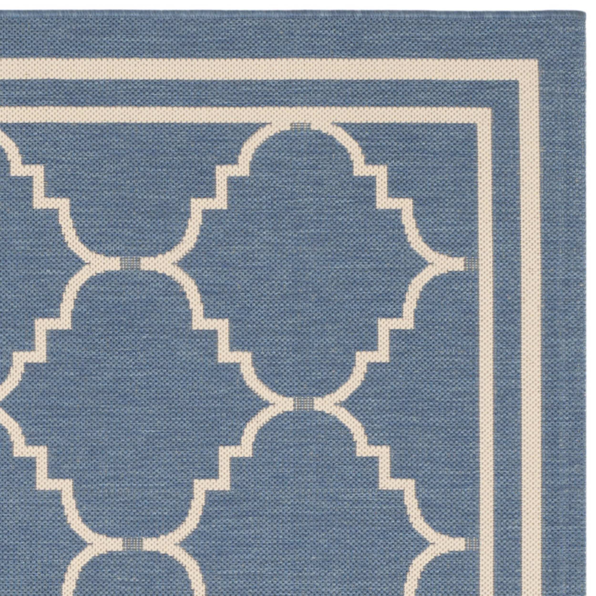 Safavieh Courtyard Blue/Beige Outdoor Rug & Reviews Wayfair