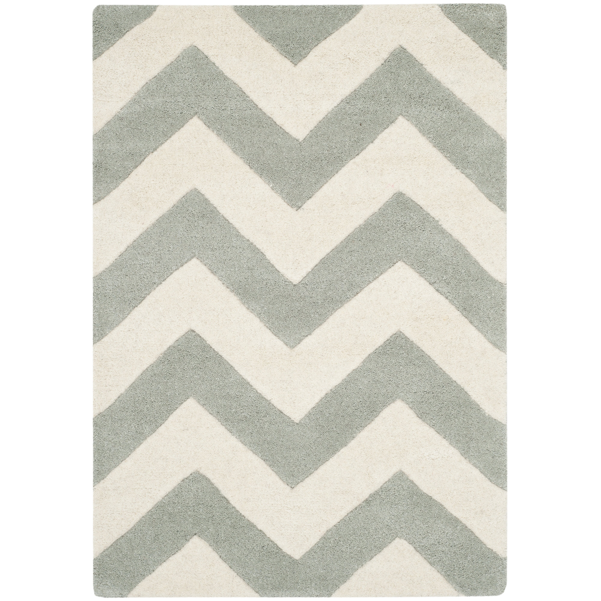 Safavieh Chatham Chevron Grey/Ivory Area Rug & Reviews Wayfair