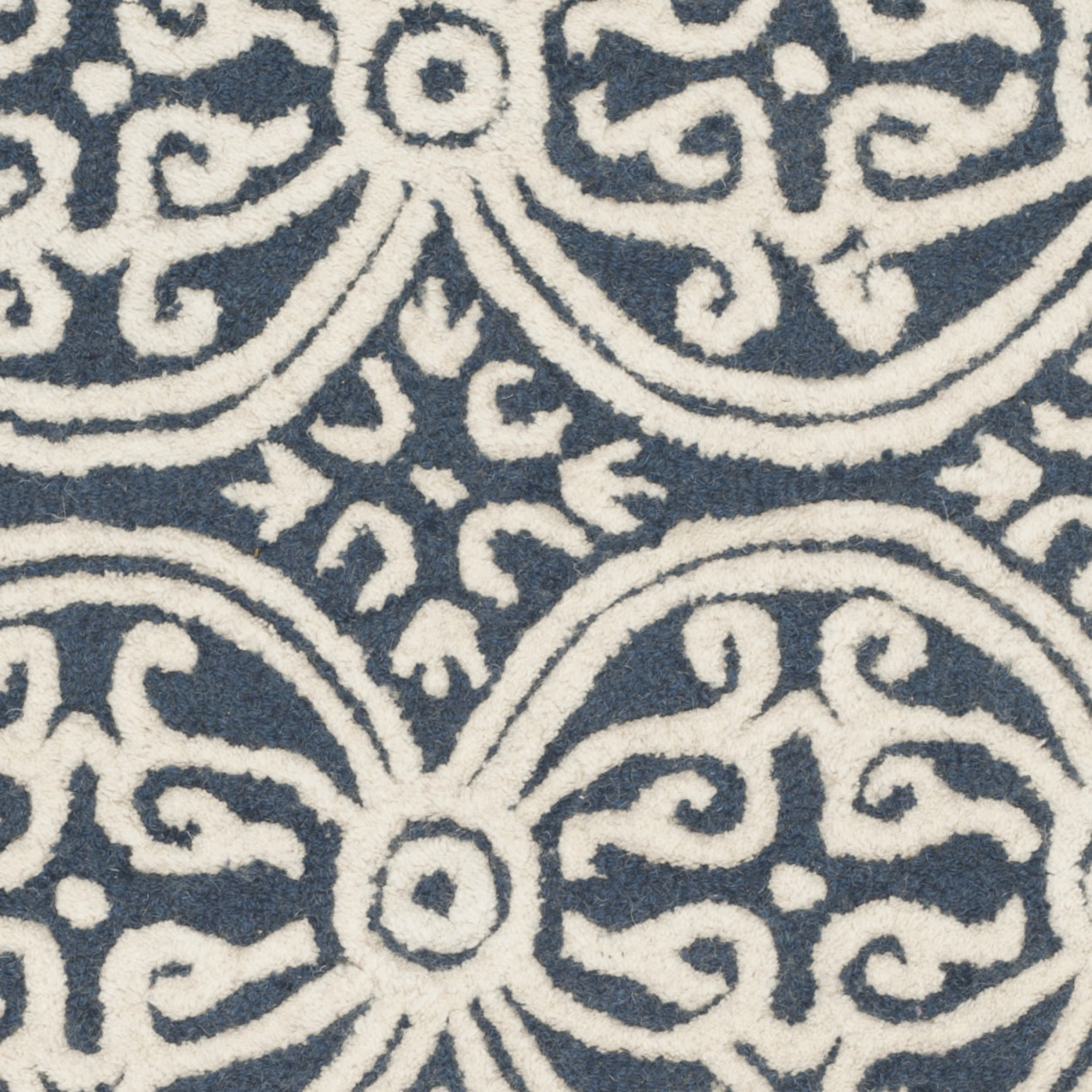 Cambridge Navy Blue/Ivory Area Rug Wayfair