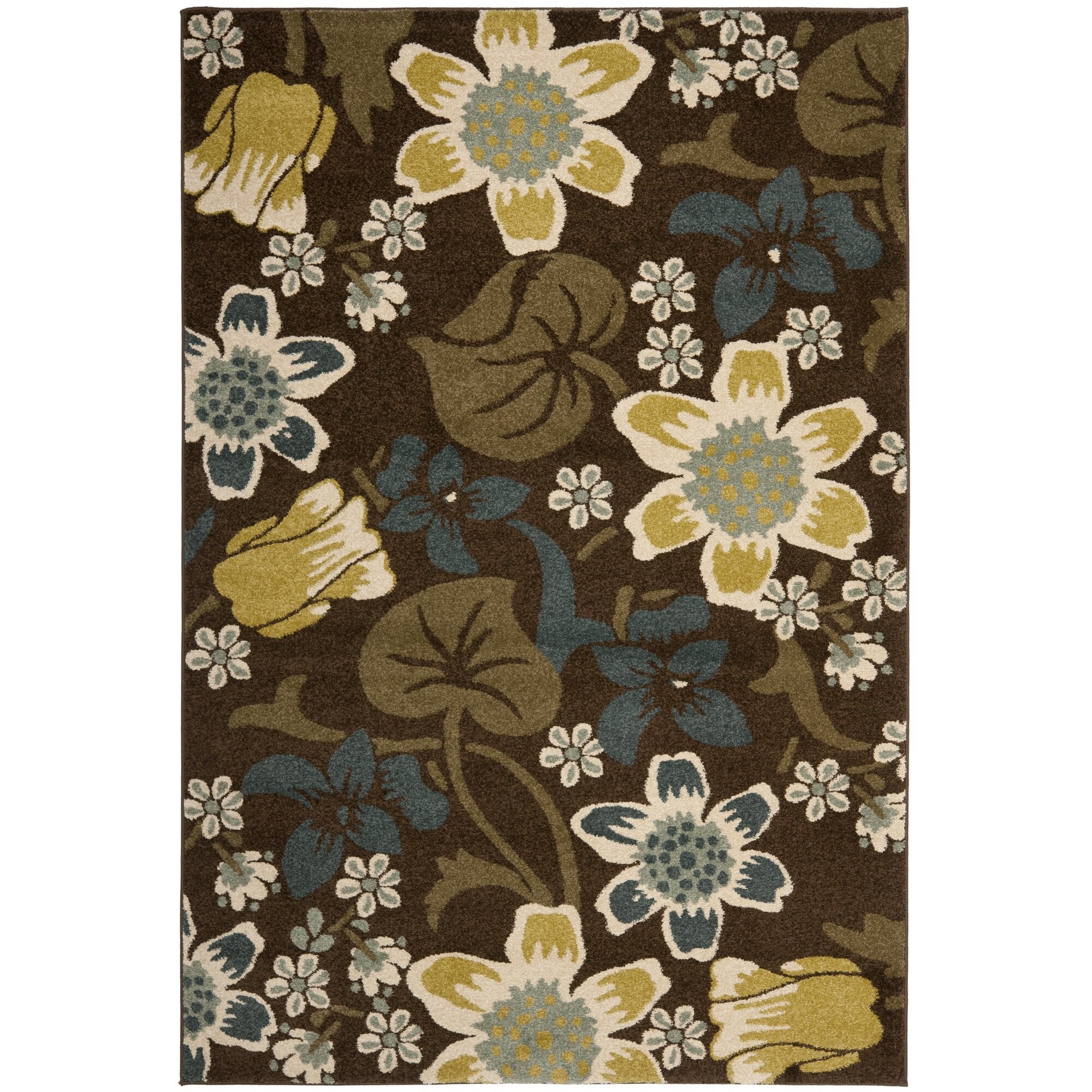 Newport Brown/Mustard Area Rug | Wayfair