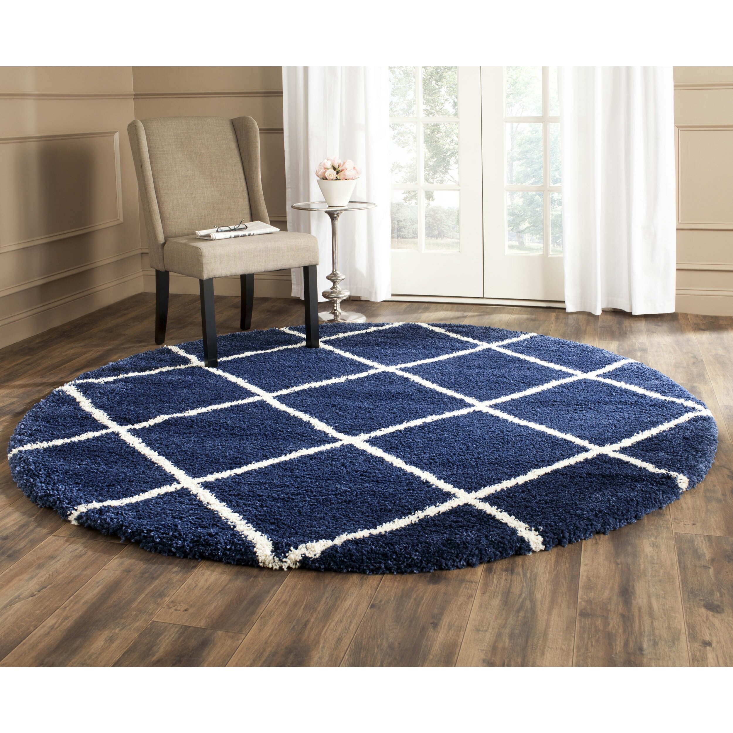 Safavieh Hudson Shag Navy/Ivory Area Rug & Reviews | Wayfair