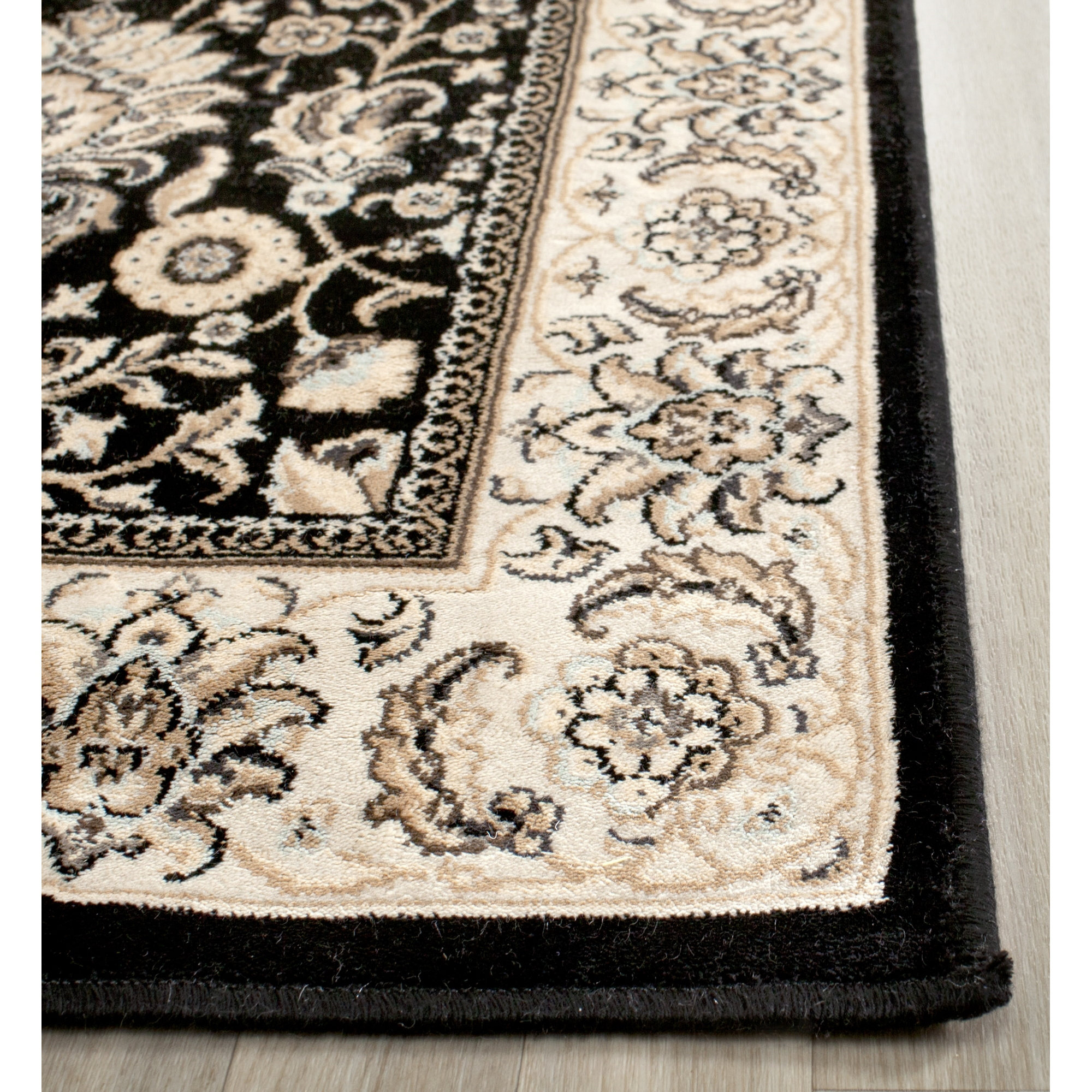 Persian Garden Black/Ivory Area Rug Wayfair