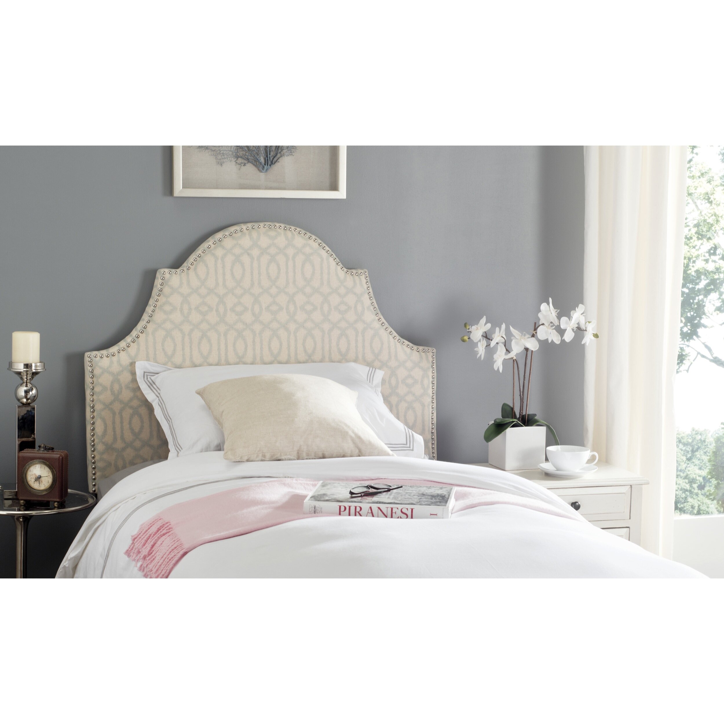 Safavieh Hallmar Twin Upholstered Headboard And Reviews Wayfair