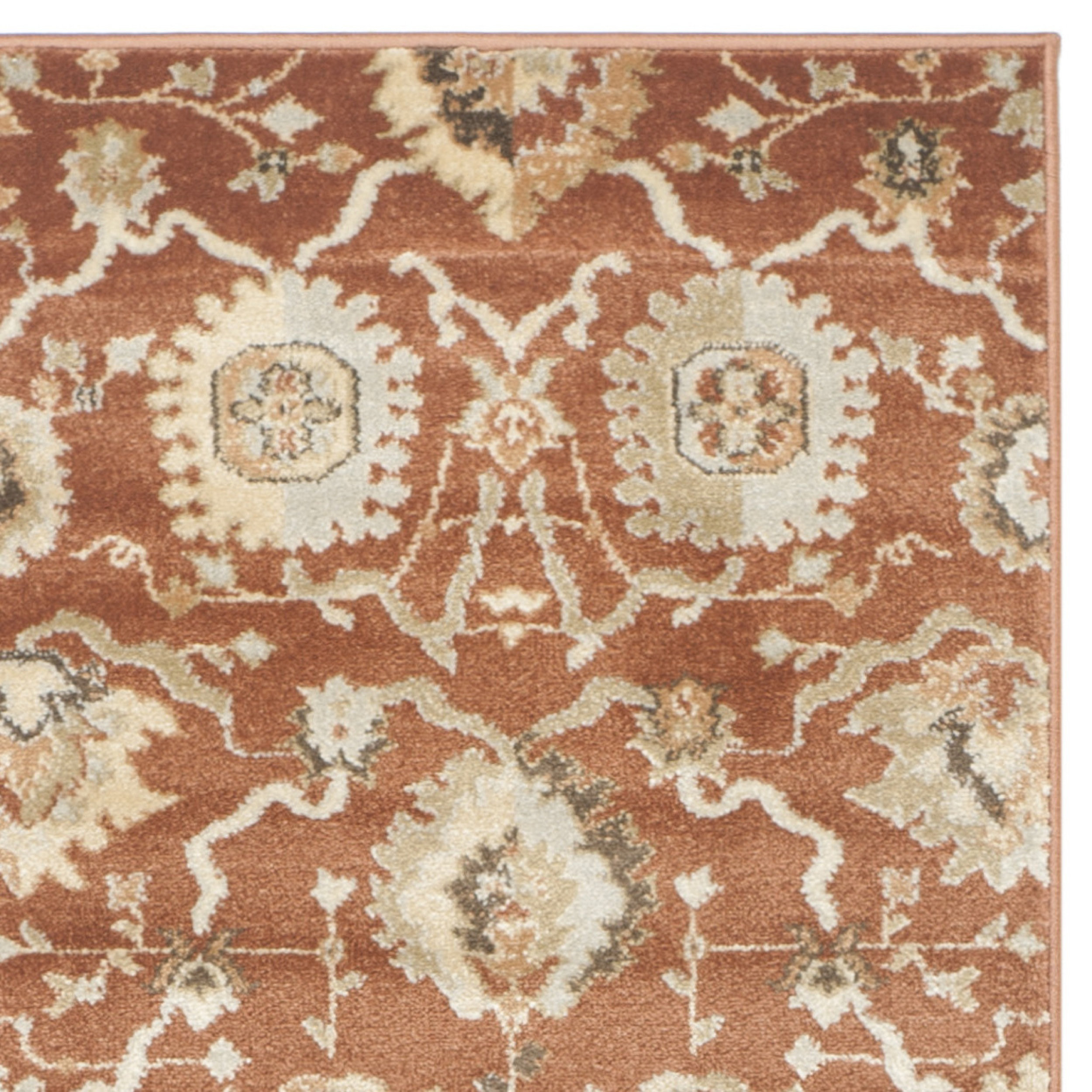 Florenteen Rust / Ivory Area Rug Wayfair