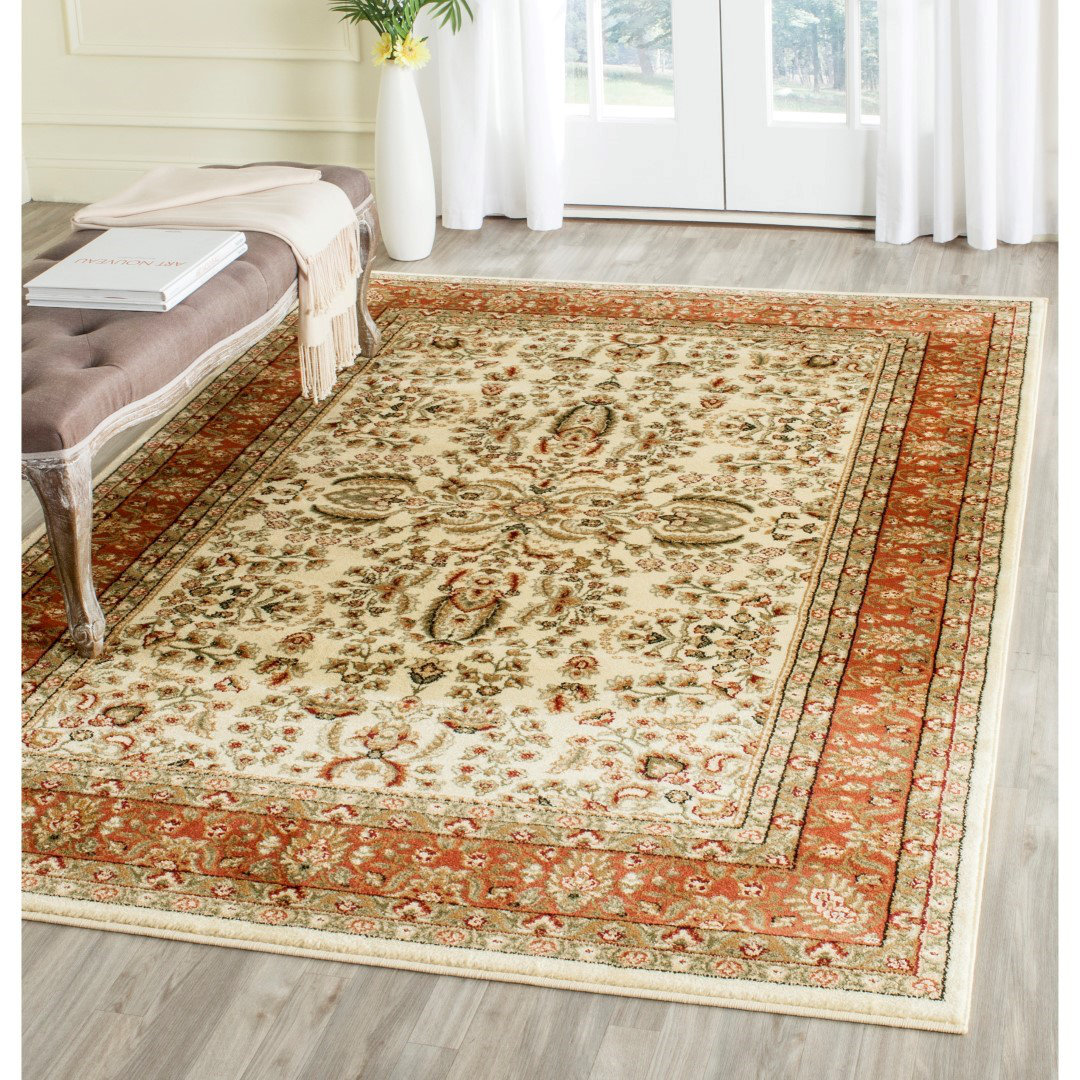 Safavieh Lyndhurst Ivory/Rust Area Rug & Reviews Wayfair