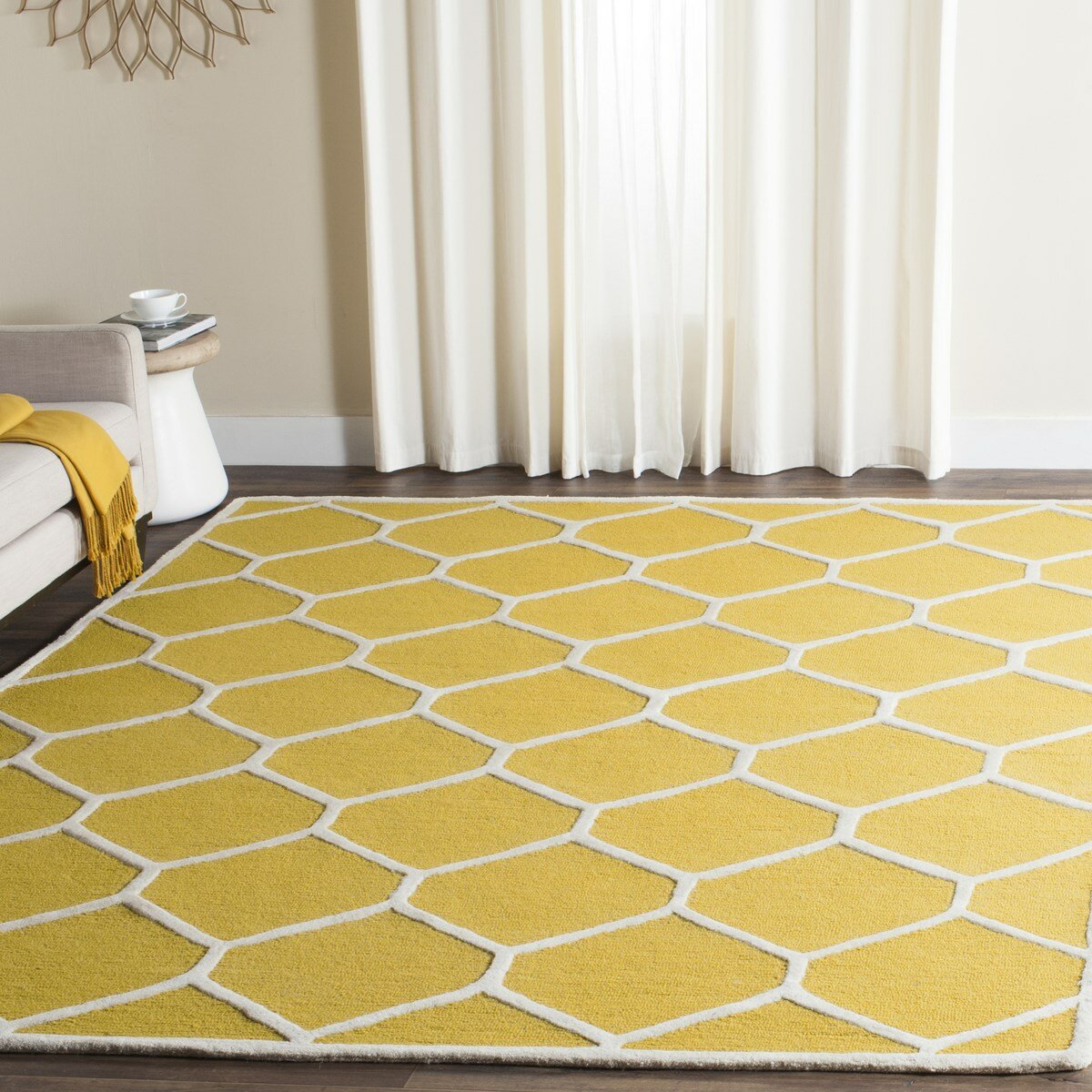 Cambridge Gold / Ivory Area Rug | Wayfair